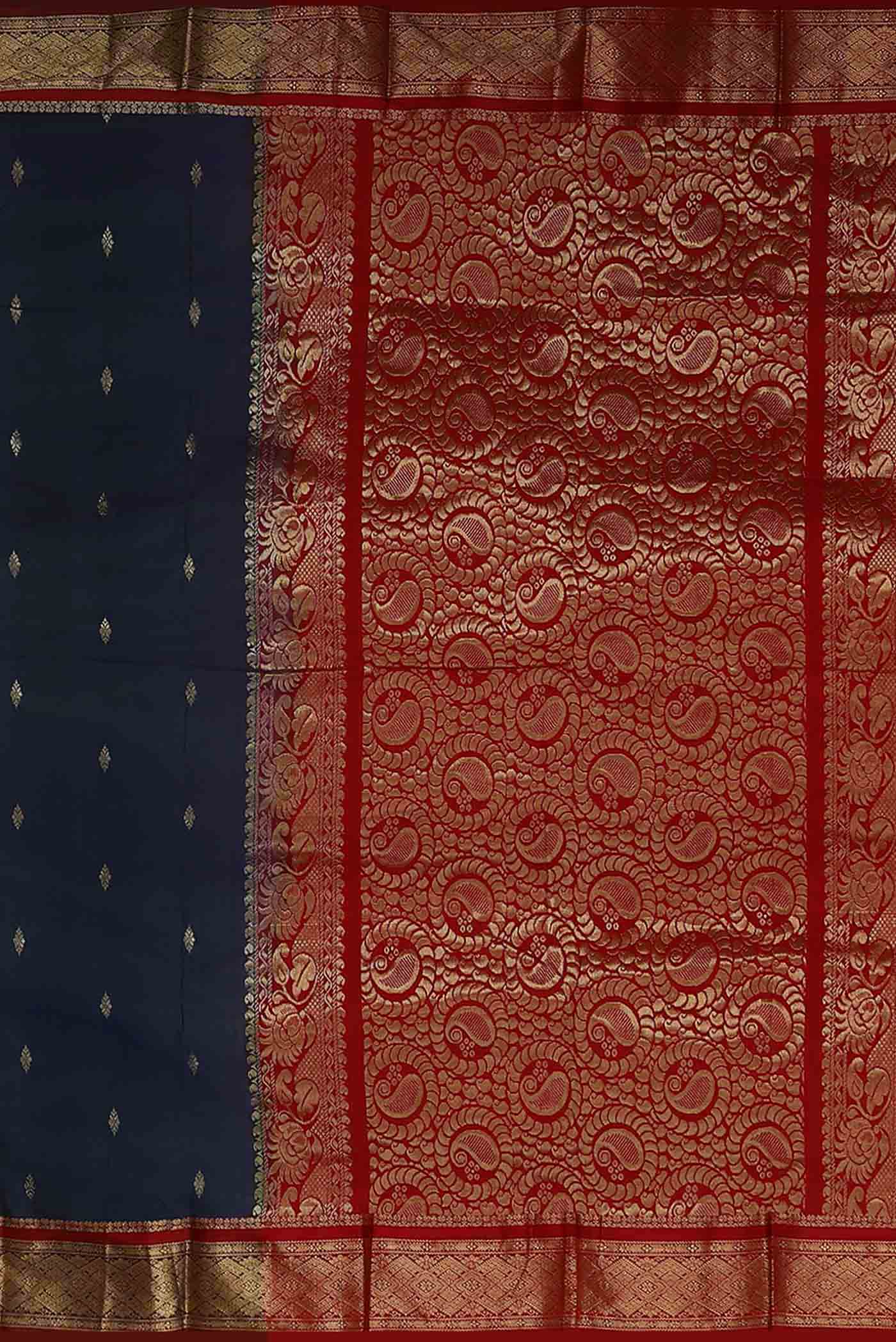 Blue Blended Bangalore Silk Saree