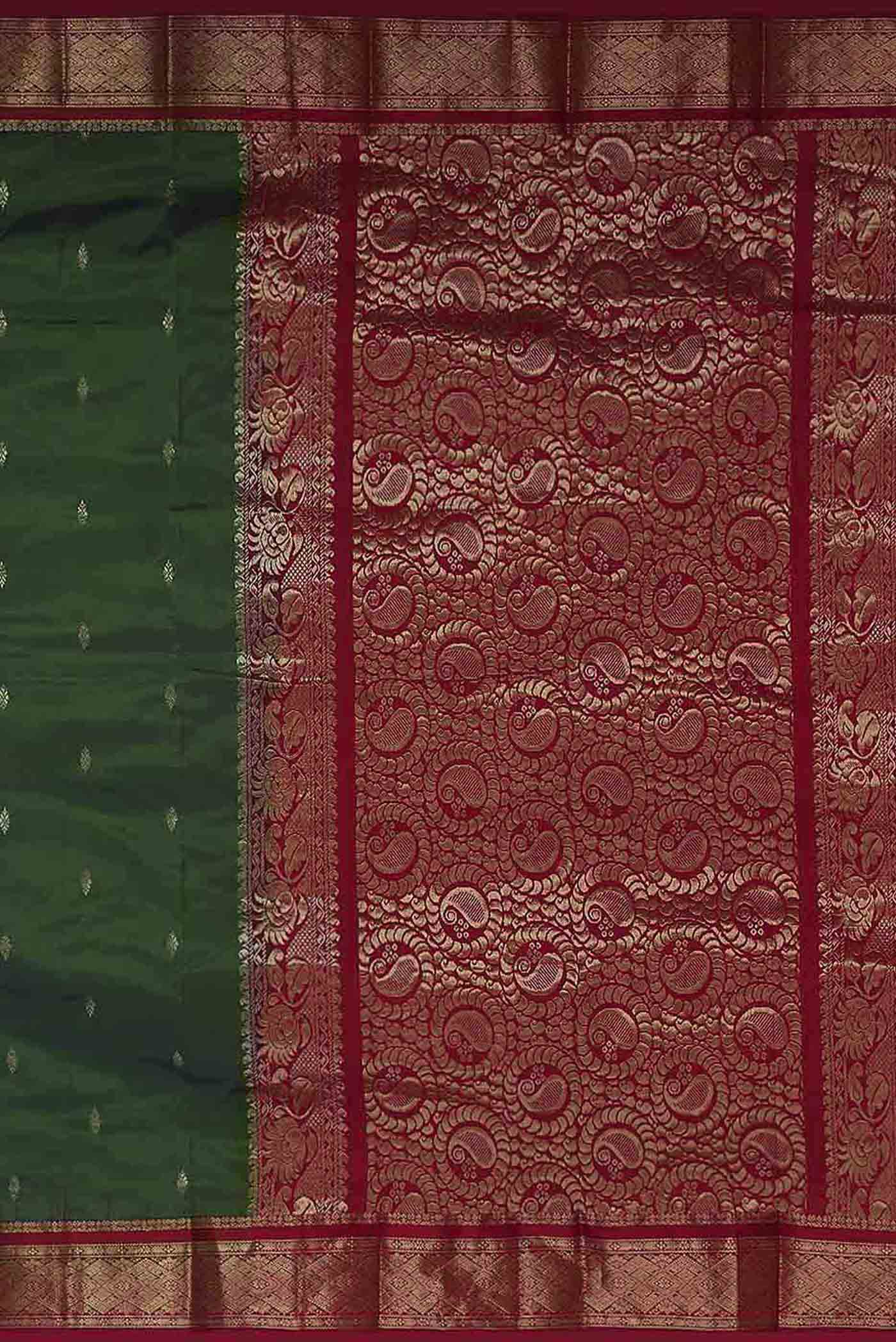 Green Blended Bangalore Silk Saree