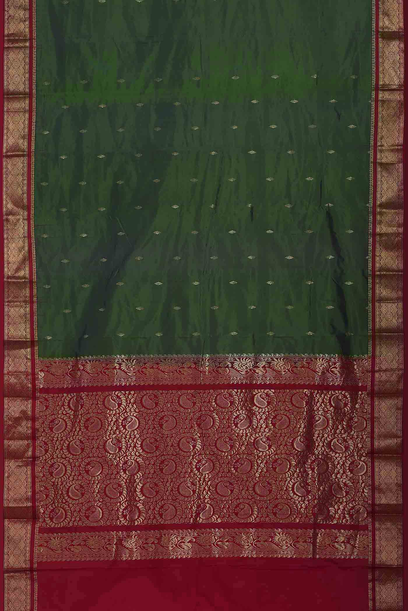 Green Blended Bangalore Silk Saree