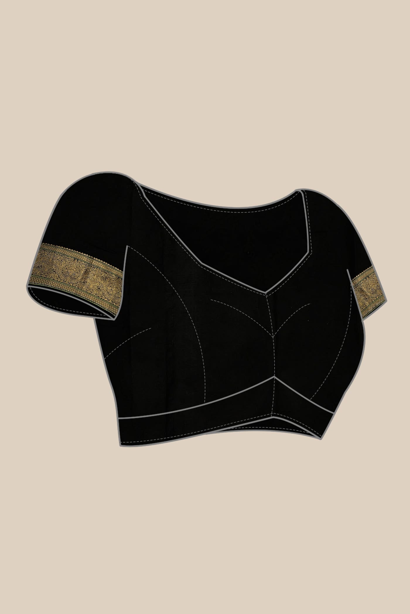 Black Blended Bangalore Silk Saree