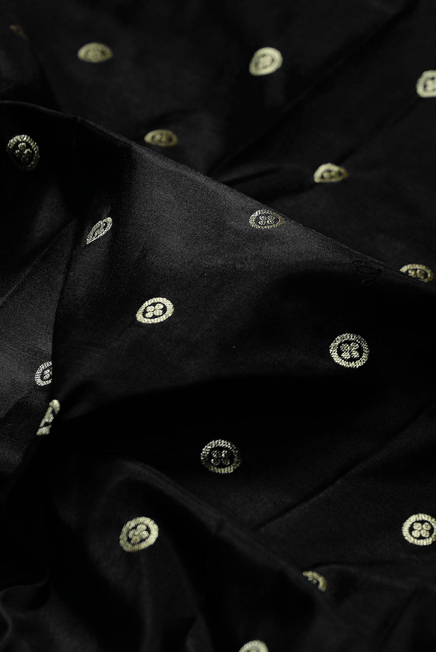 Black Blended Bangalore Silk Saree