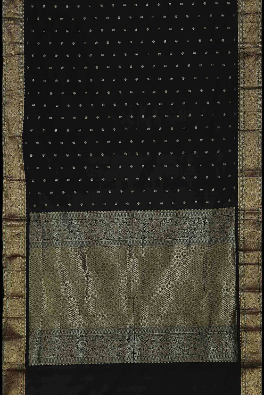 Black Blended Bangalore Silk Saree