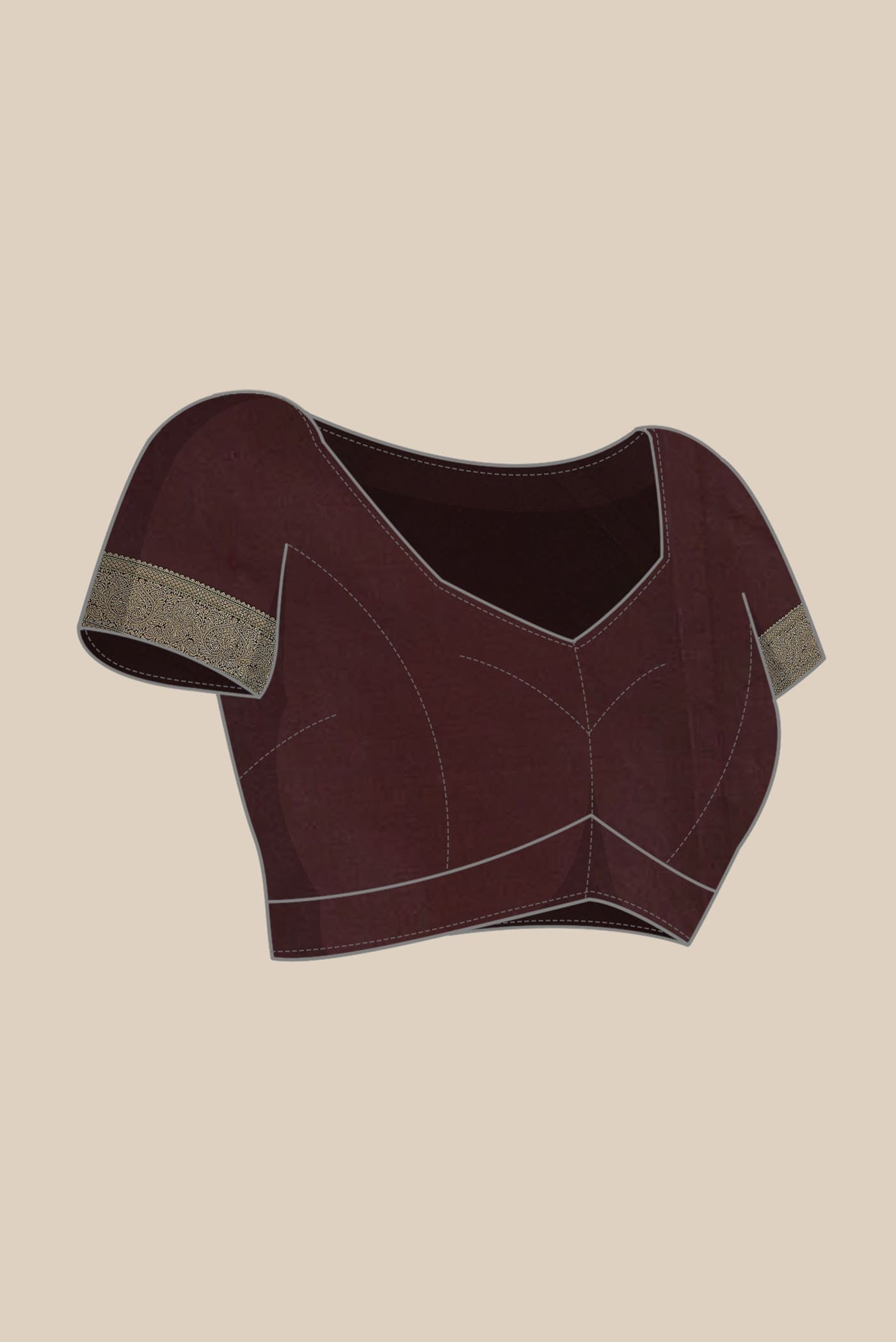 Maroon Blended Bangalore Silk Saree