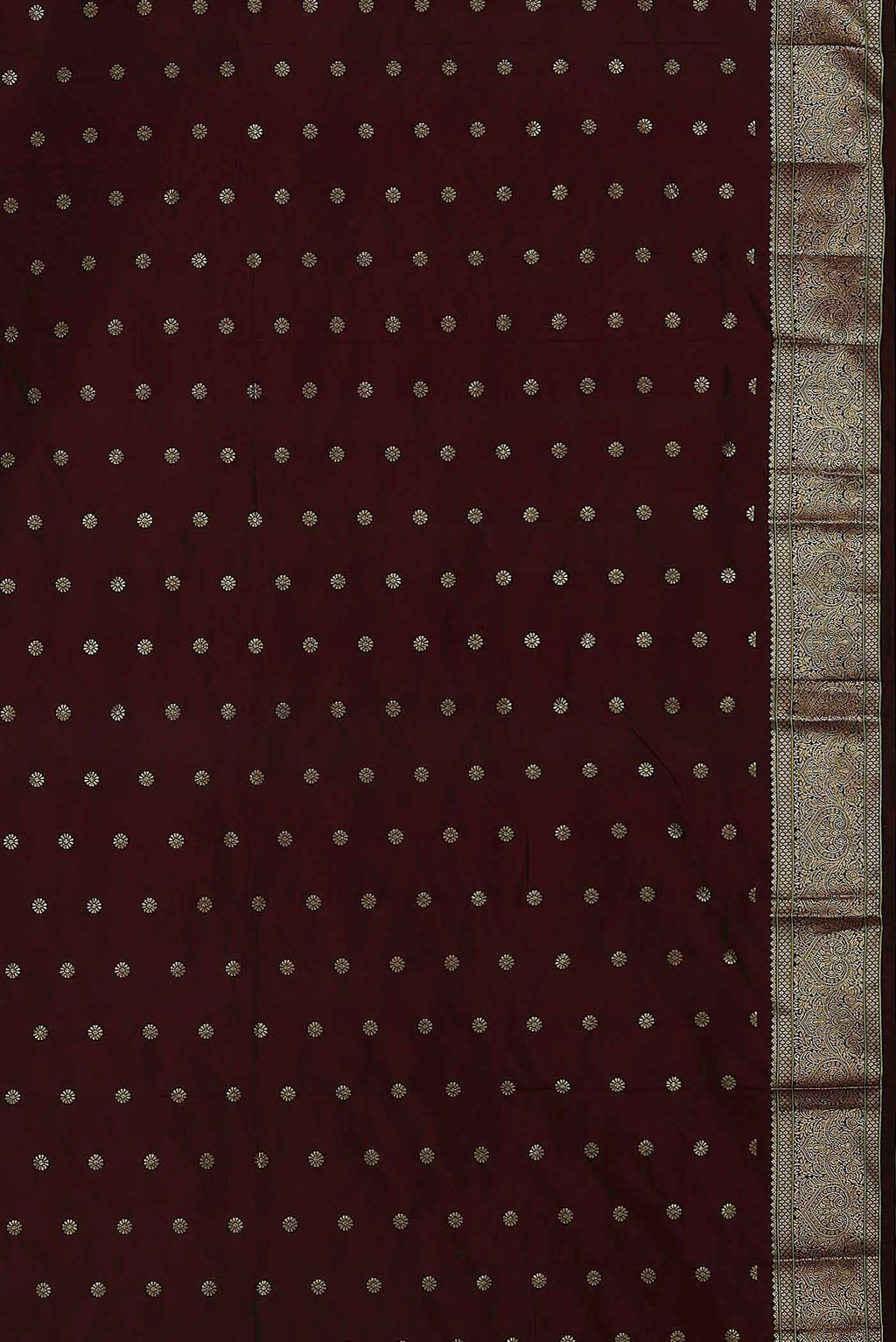Maroon Blended Bangalore Silk Saree