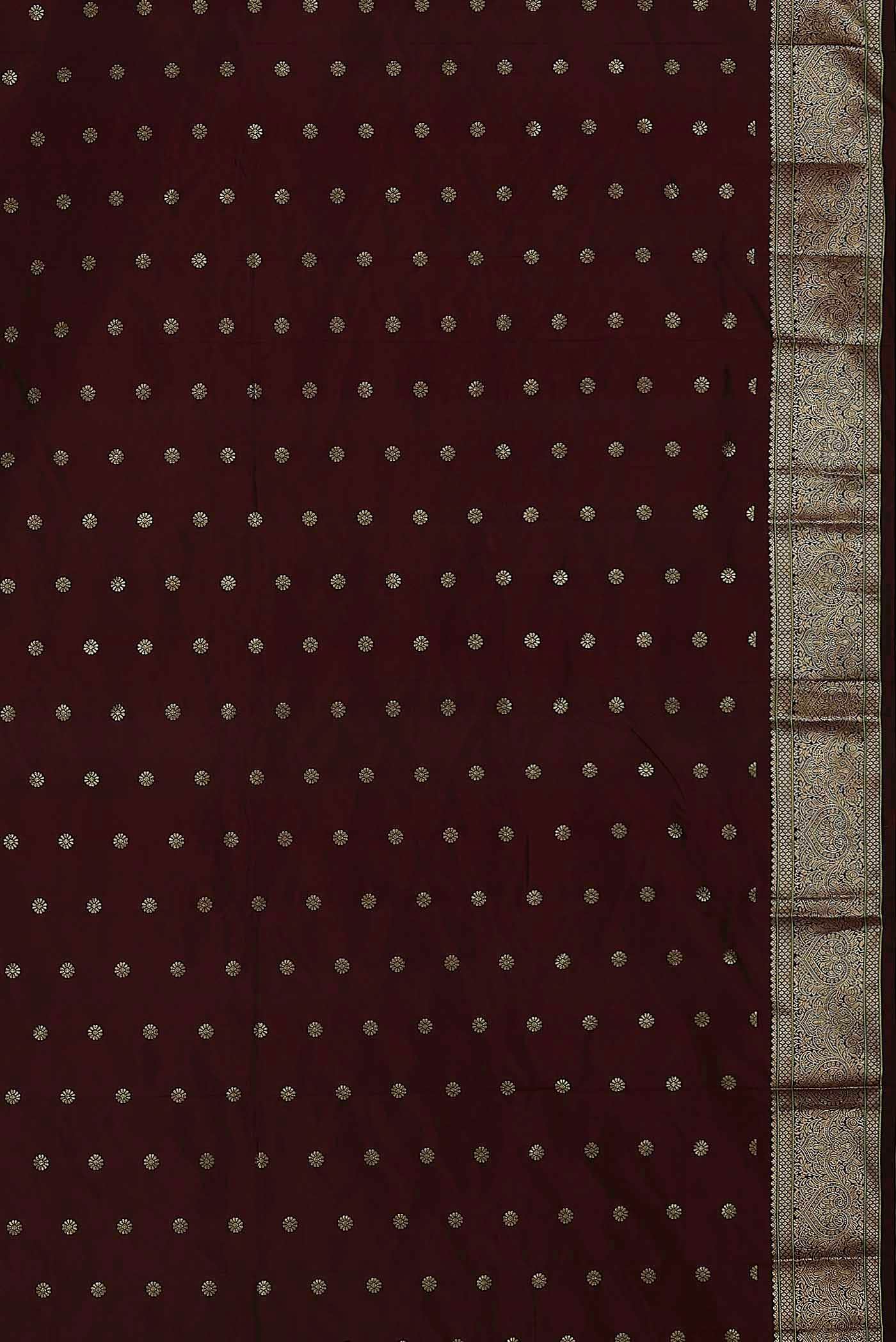 Maroon Blended Bangalore Silk Saree