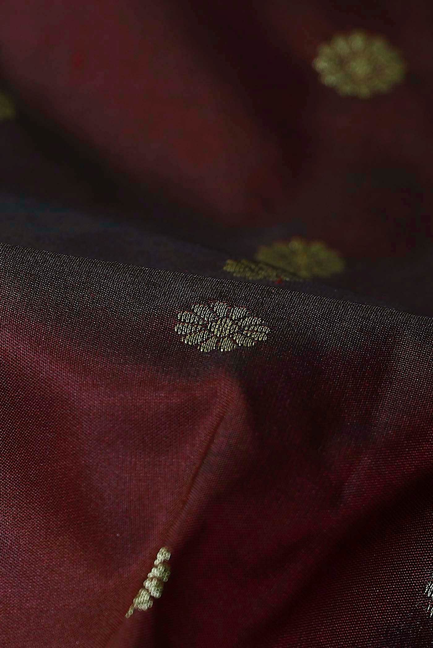 Maroon Blended Bangalore Silk Saree