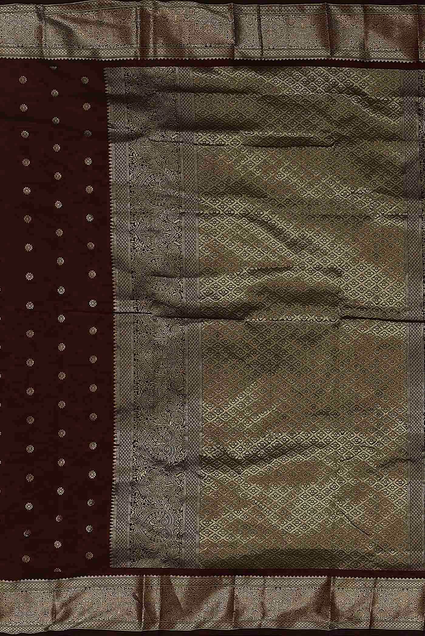 Maroon Blended Bangalore Silk Saree