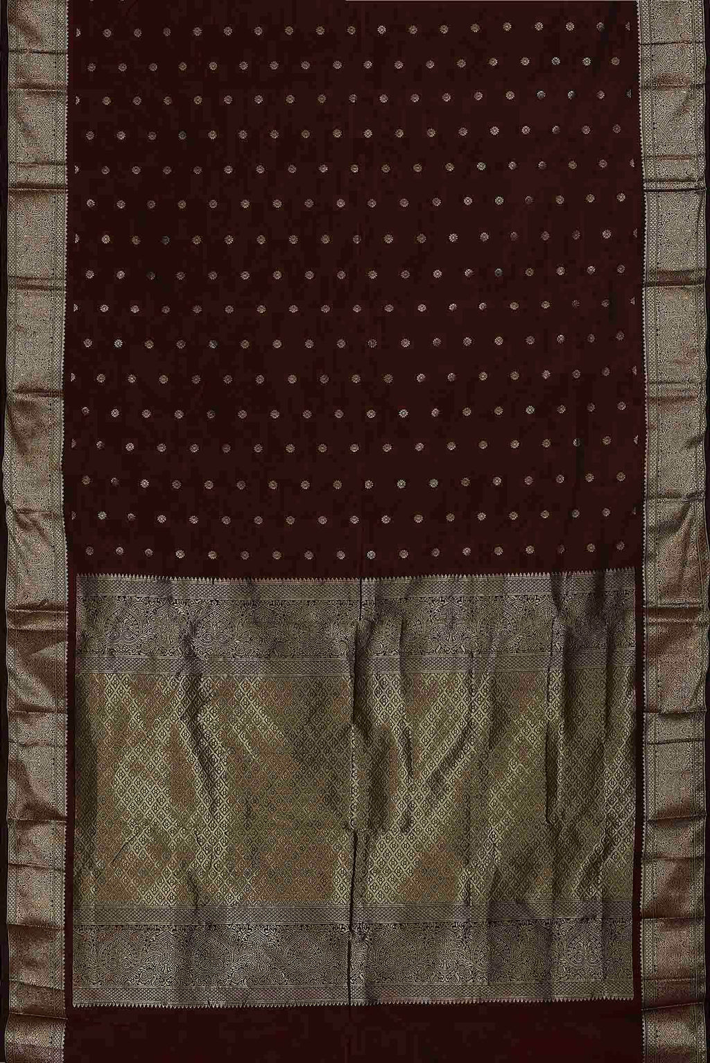 Maroon Blended Bangalore Silk Saree