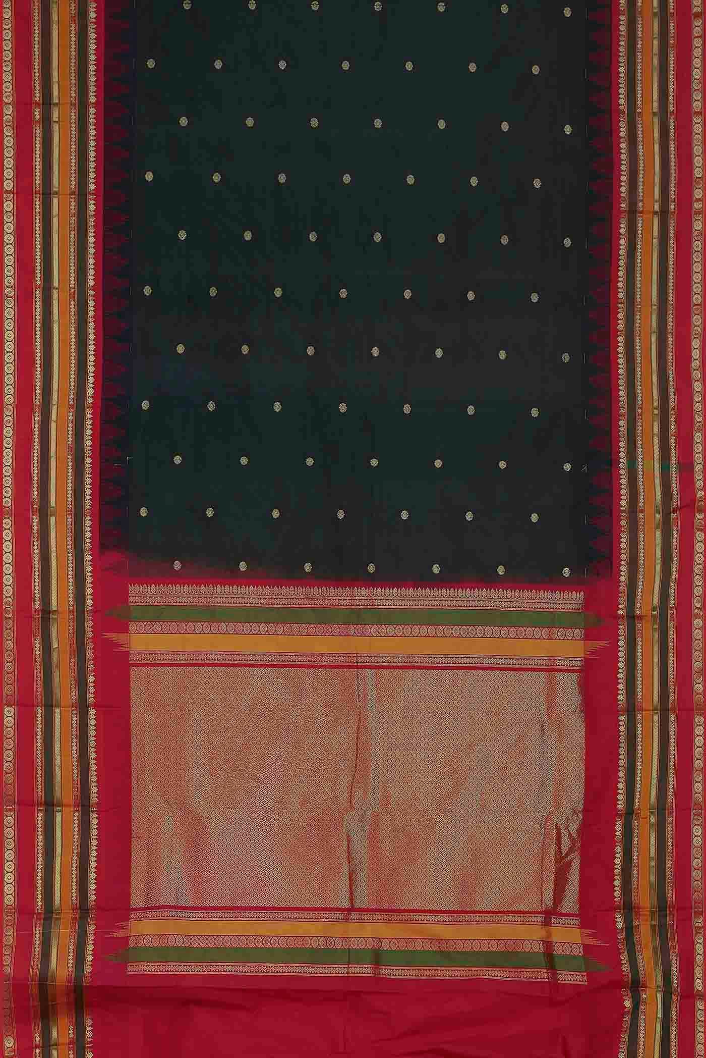 Blue Blended Bangalore Silk Saree