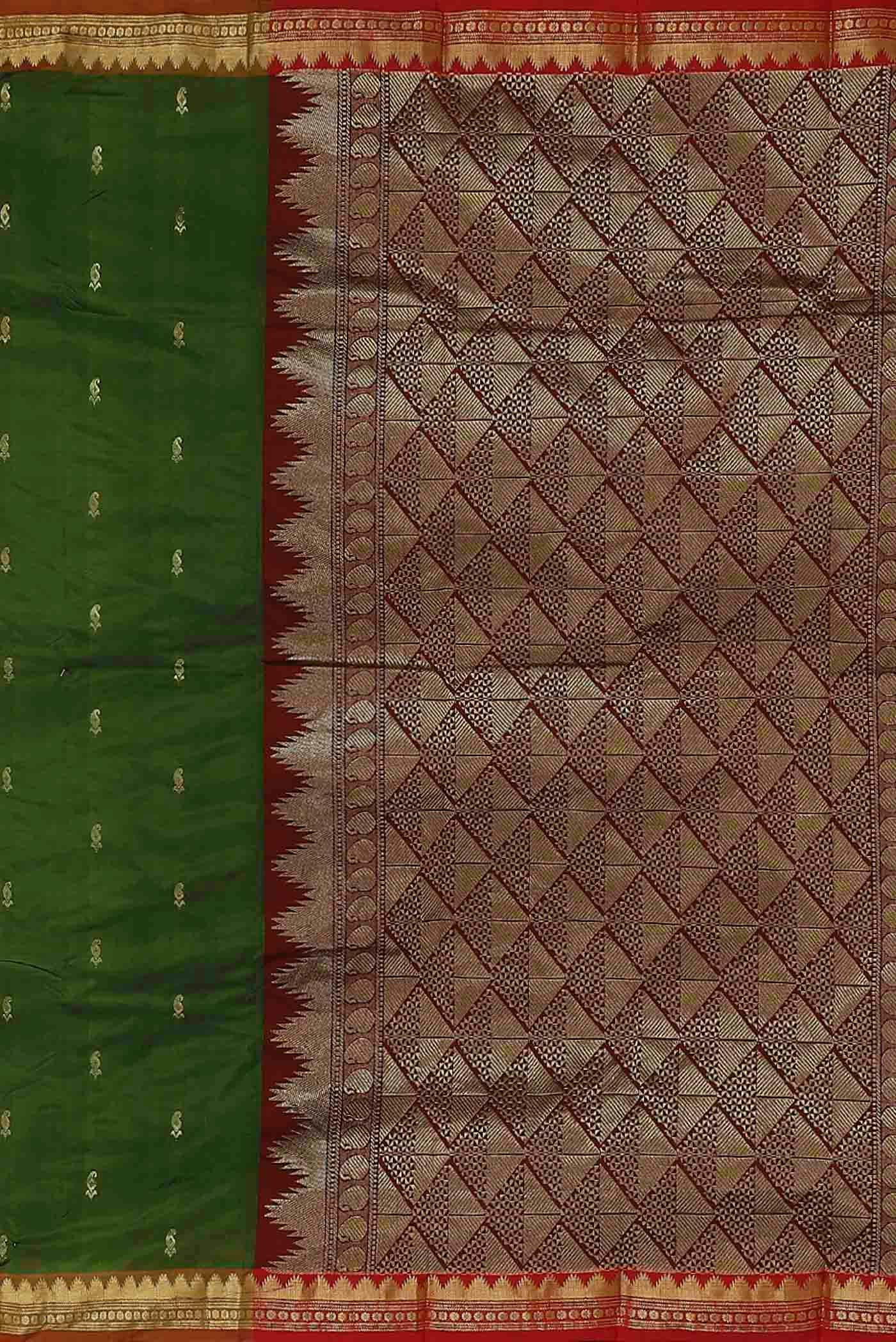 Green Blended Bangalore Silk Saree