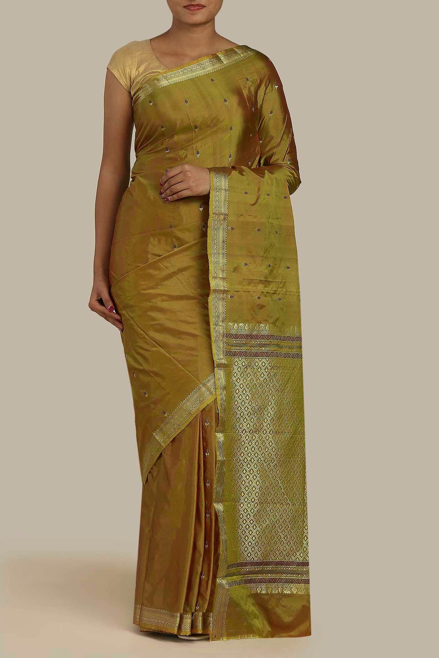 Green Bangalore Silk Saree