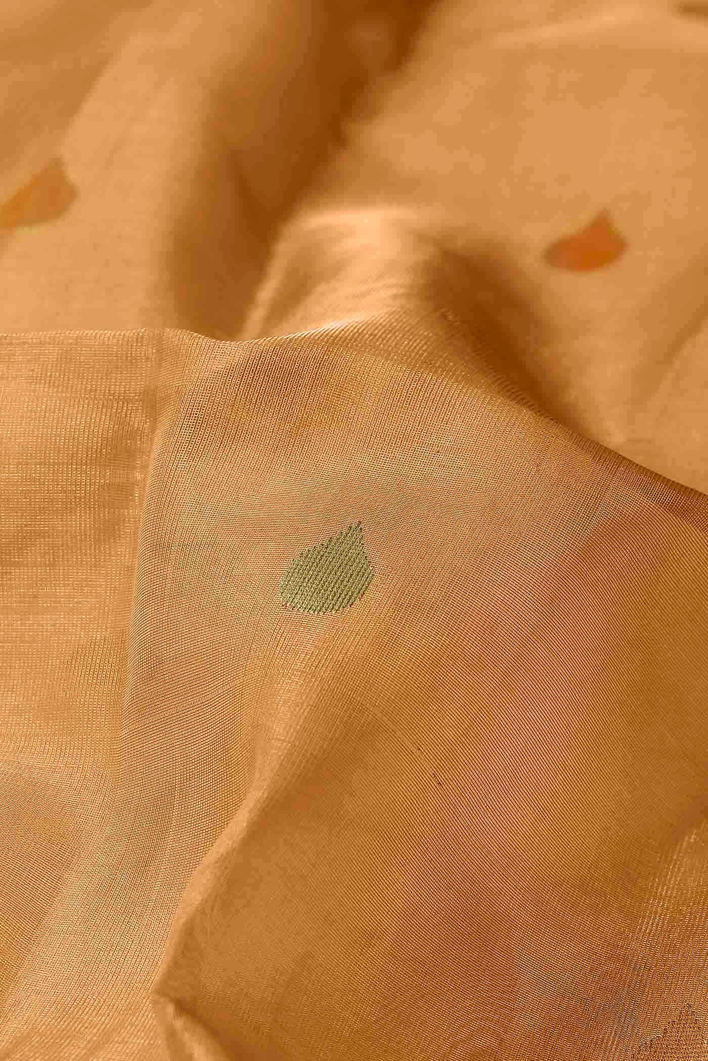 Yellow Chanderi Tissue Silk Cotton Saree