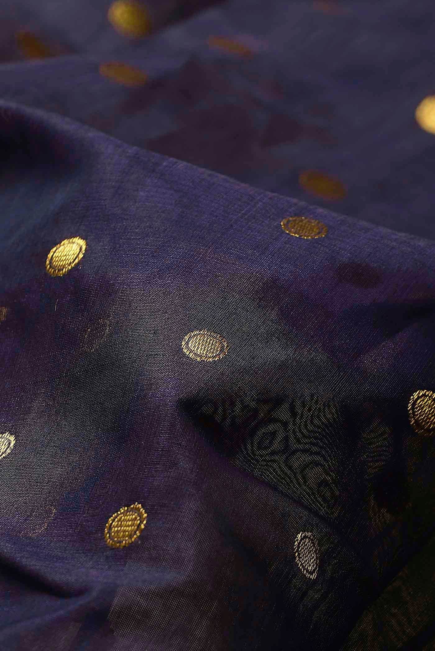Blue Chanderi Silk Saree