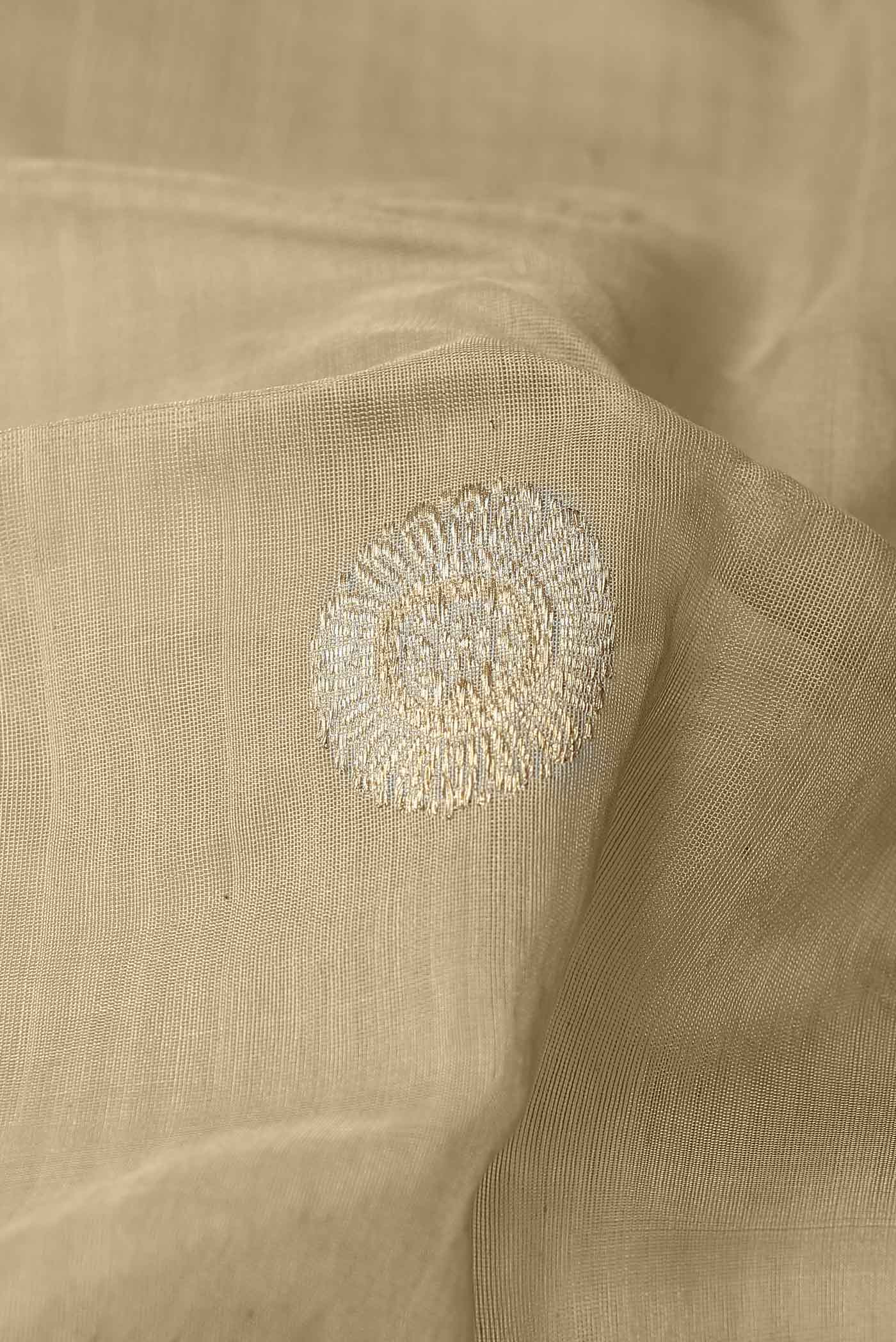 Beige Chanderi Silk Saree