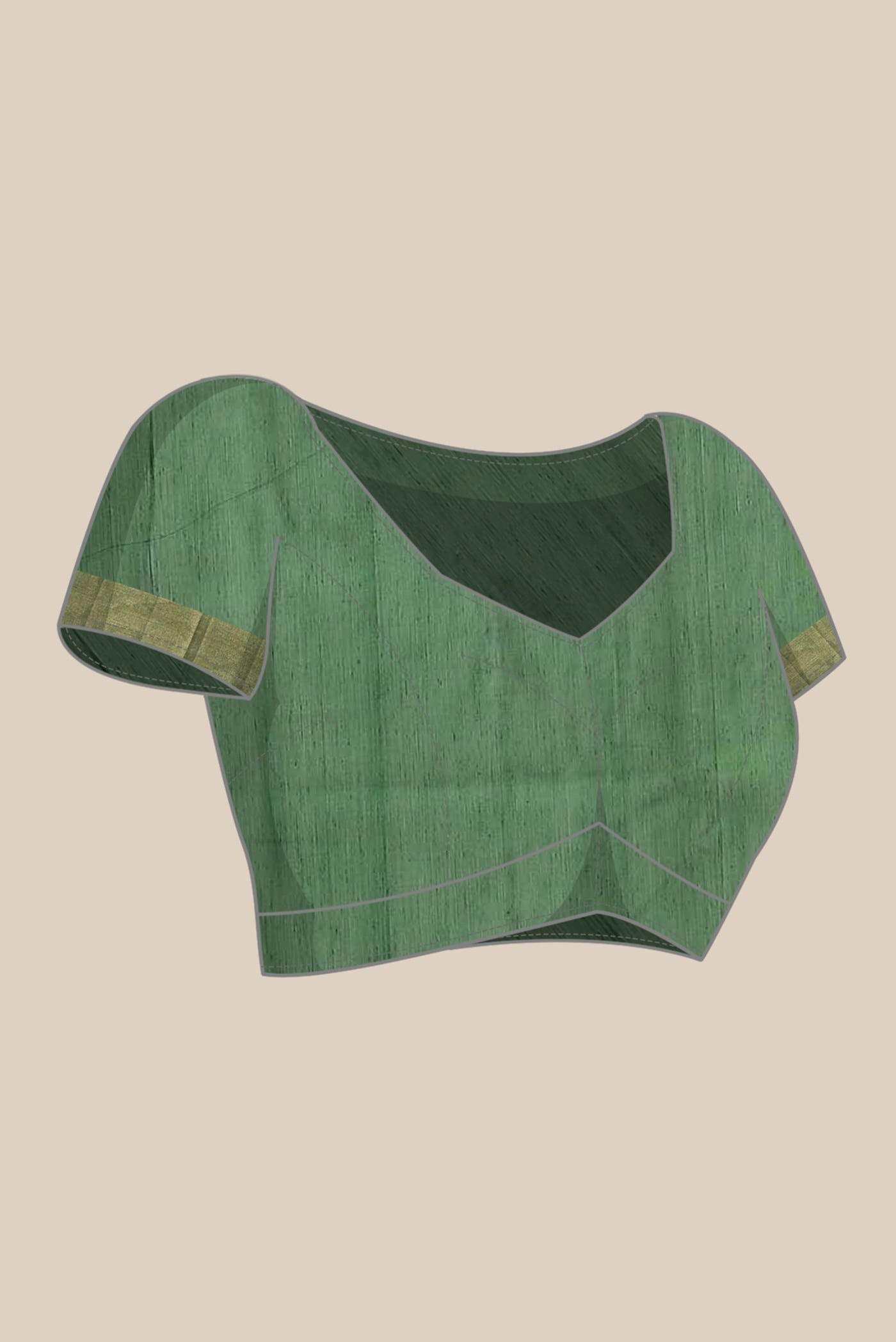 Green Chanderi Silk Cotton Saree