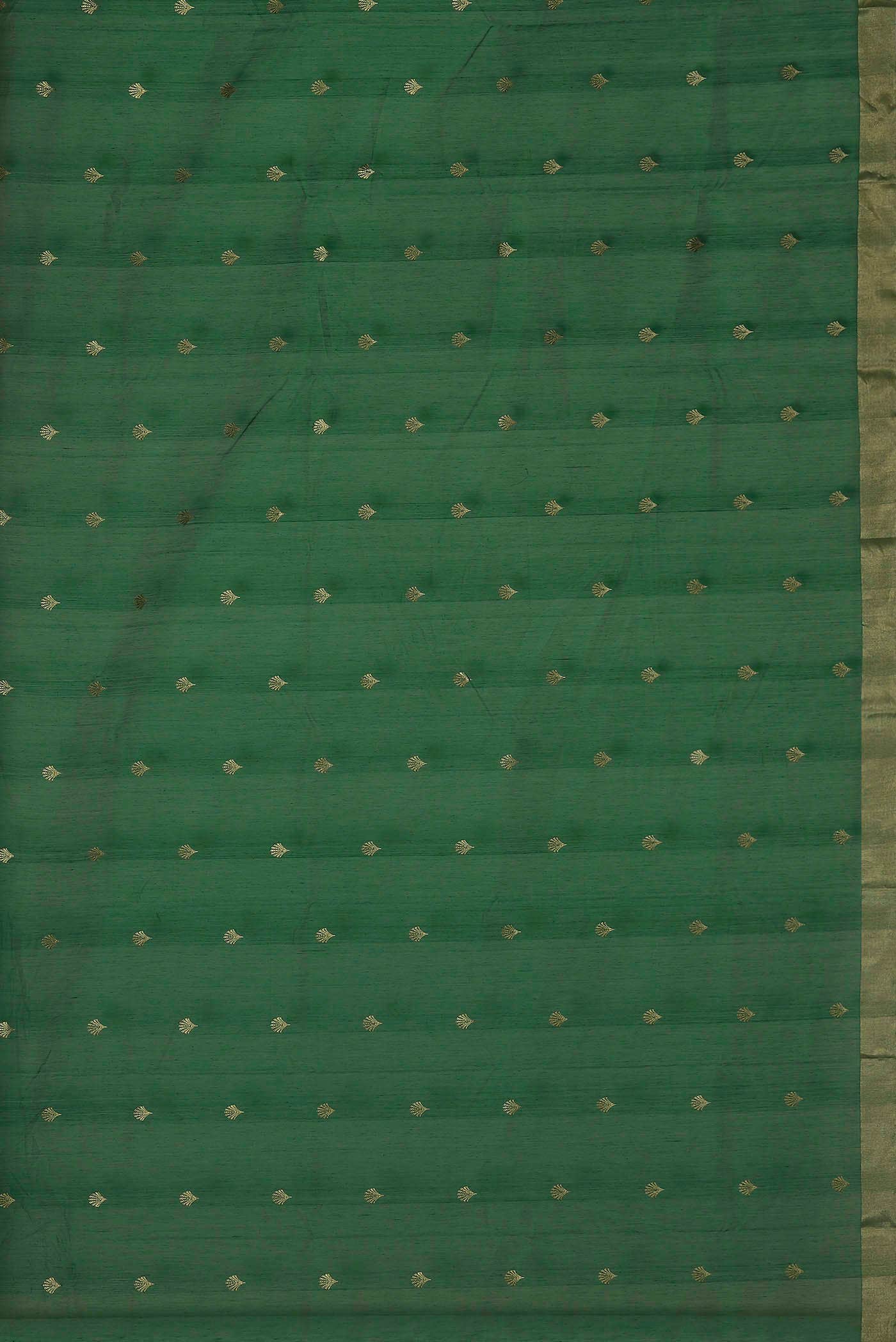 Green Chanderi Silk Cotton Saree