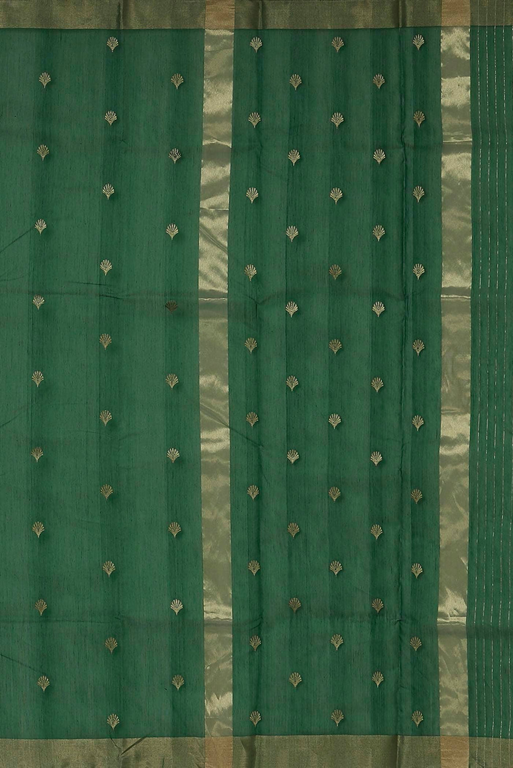 Green Chanderi Silk Cotton Saree