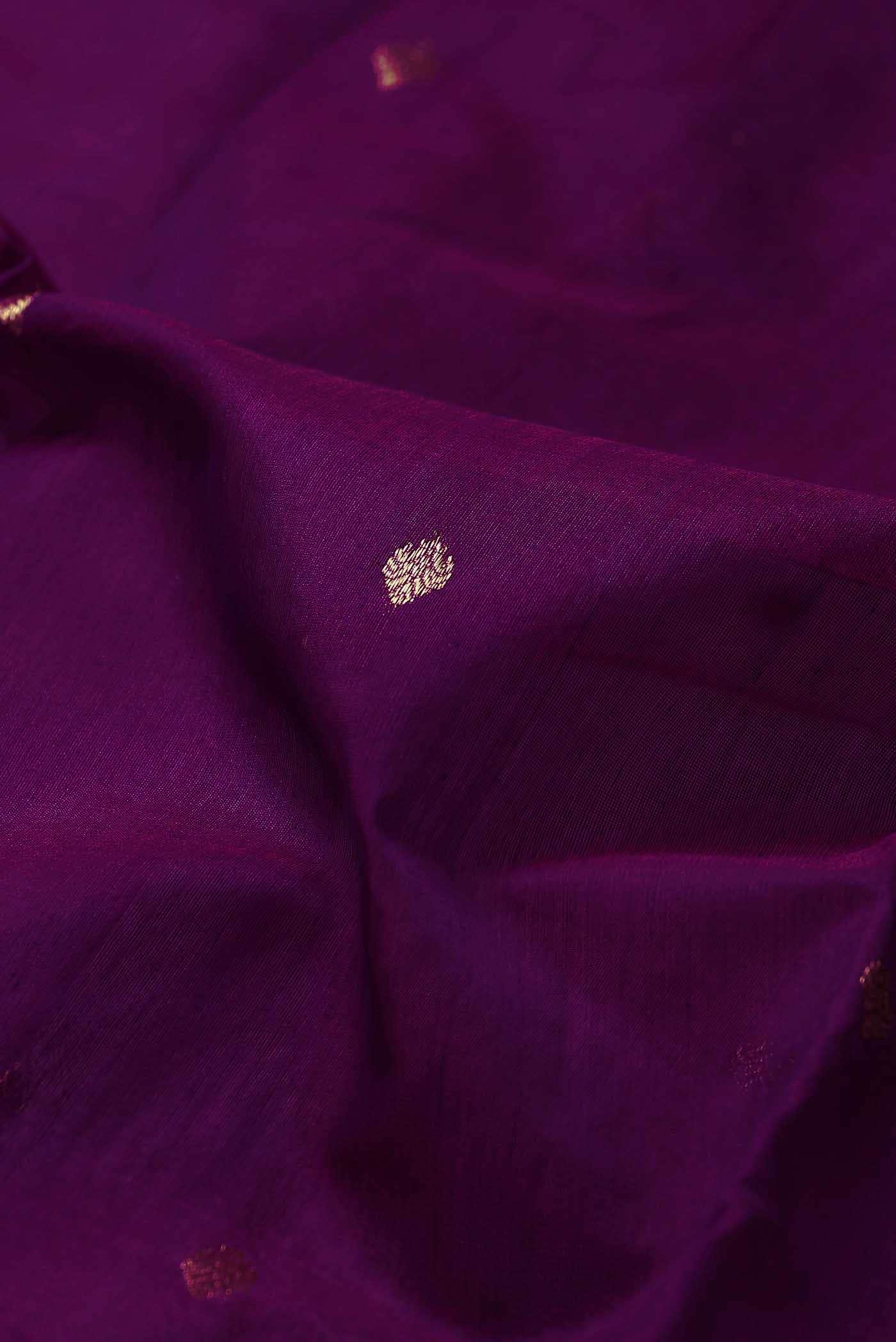 Purple Chanderi Silk Cotton Saree