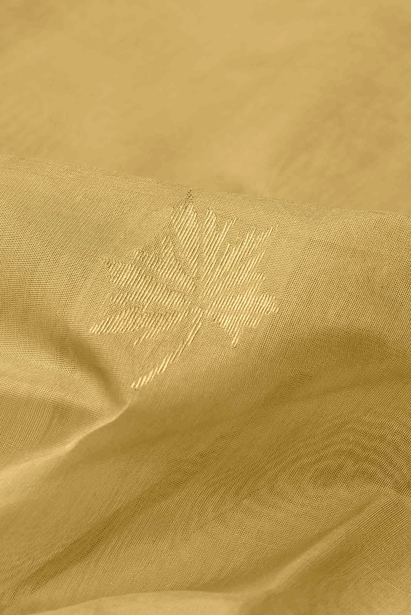 Mustard Chanderi Silk Cotton Saree