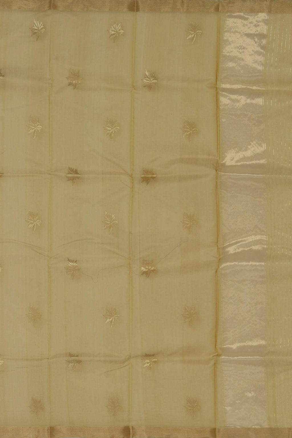Mustard Chanderi Silk Cotton Saree