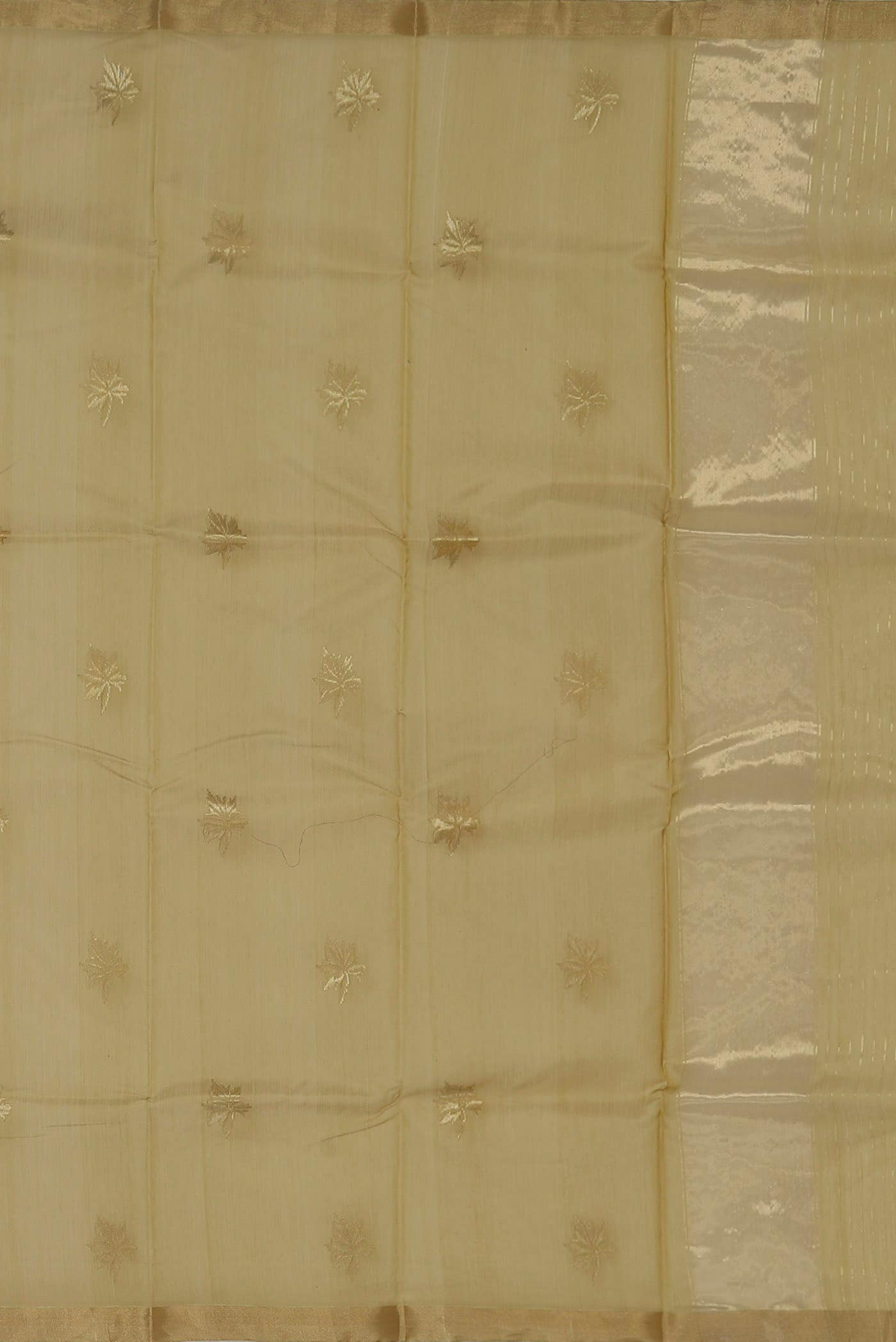 Mustard Chanderi Silk Cotton Saree