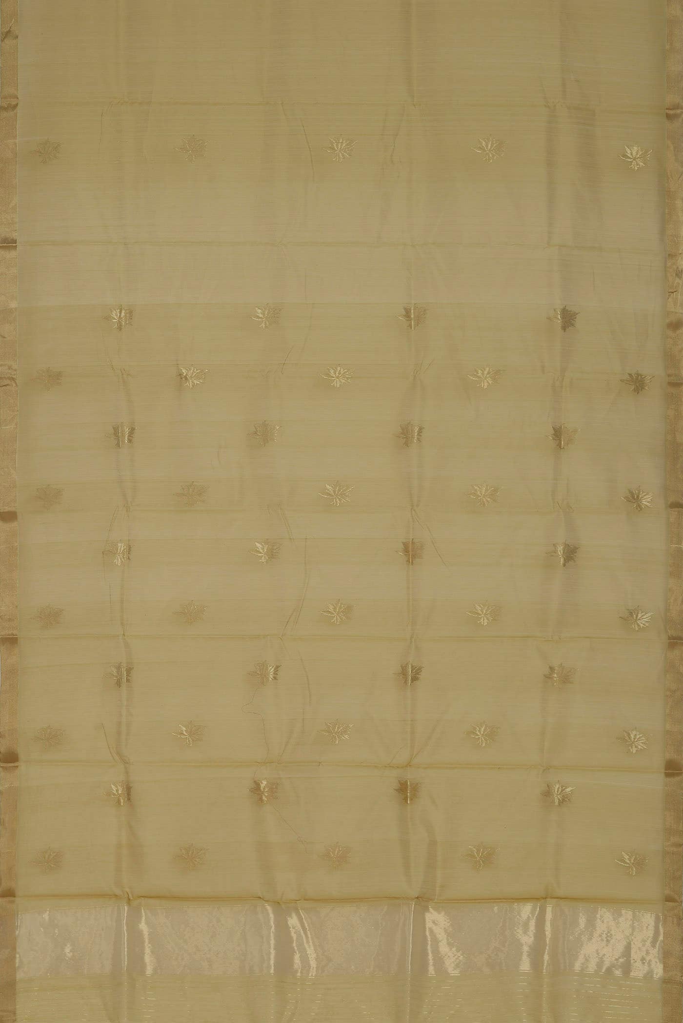 Mustard Chanderi Silk Cotton Saree