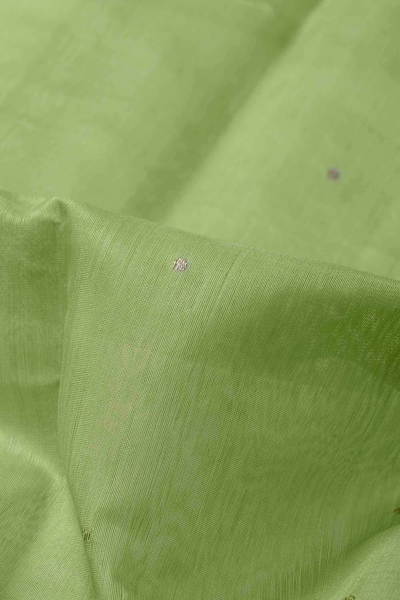 Green Chanderi Silk Cotton Saree