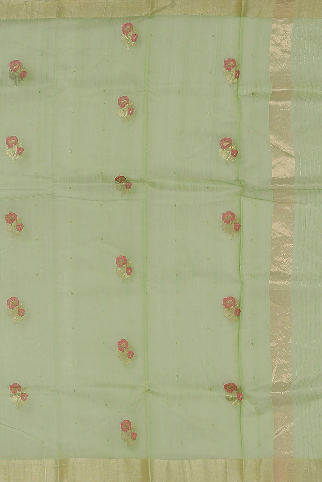Green Chanderi Silk Cotton Saree