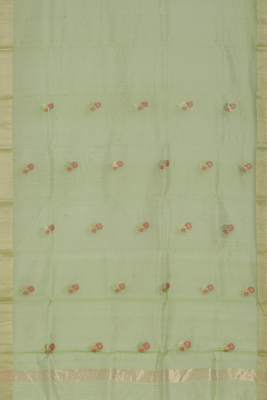 Green Chanderi Silk Cotton Saree