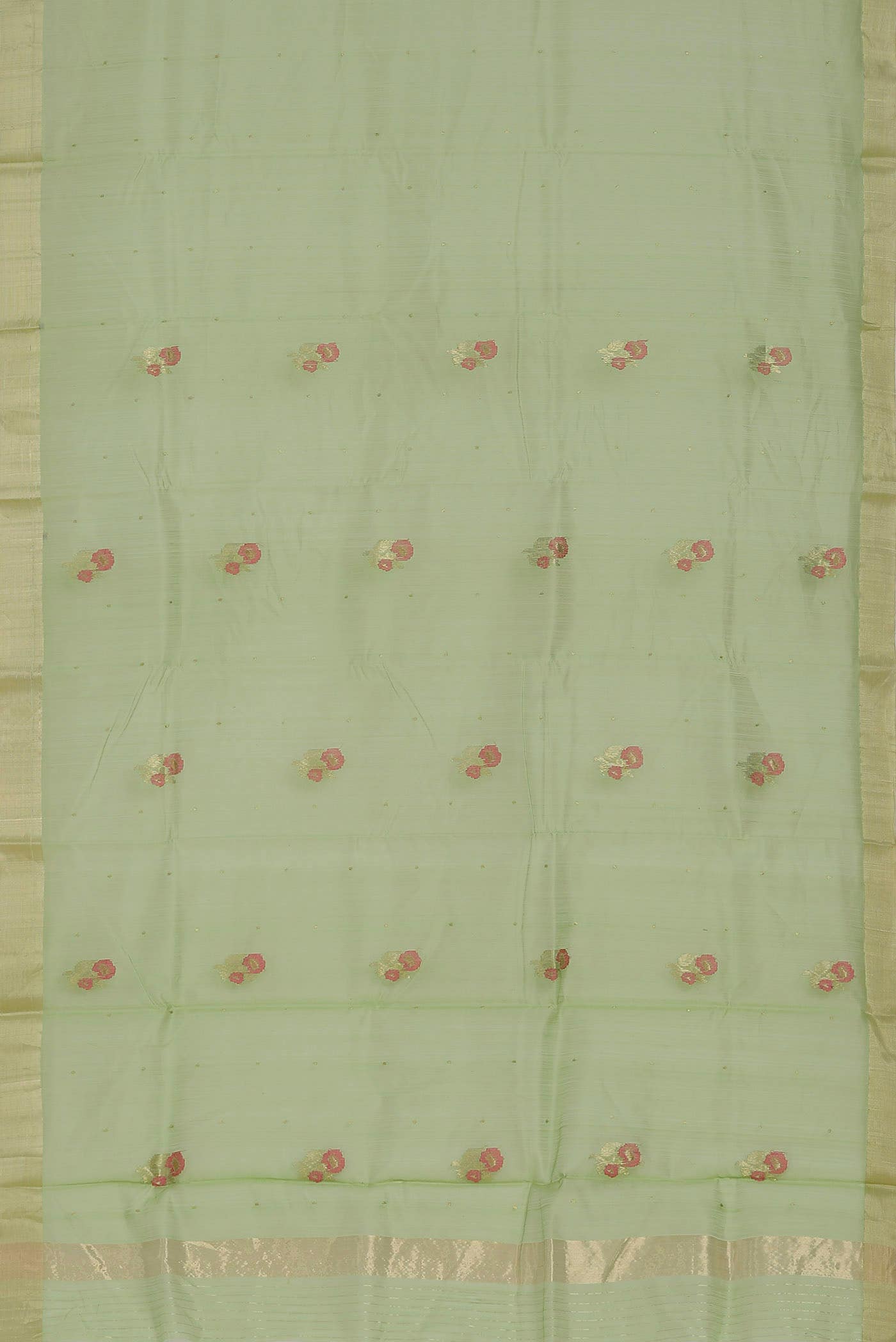 Green Chanderi Silk Cotton Saree