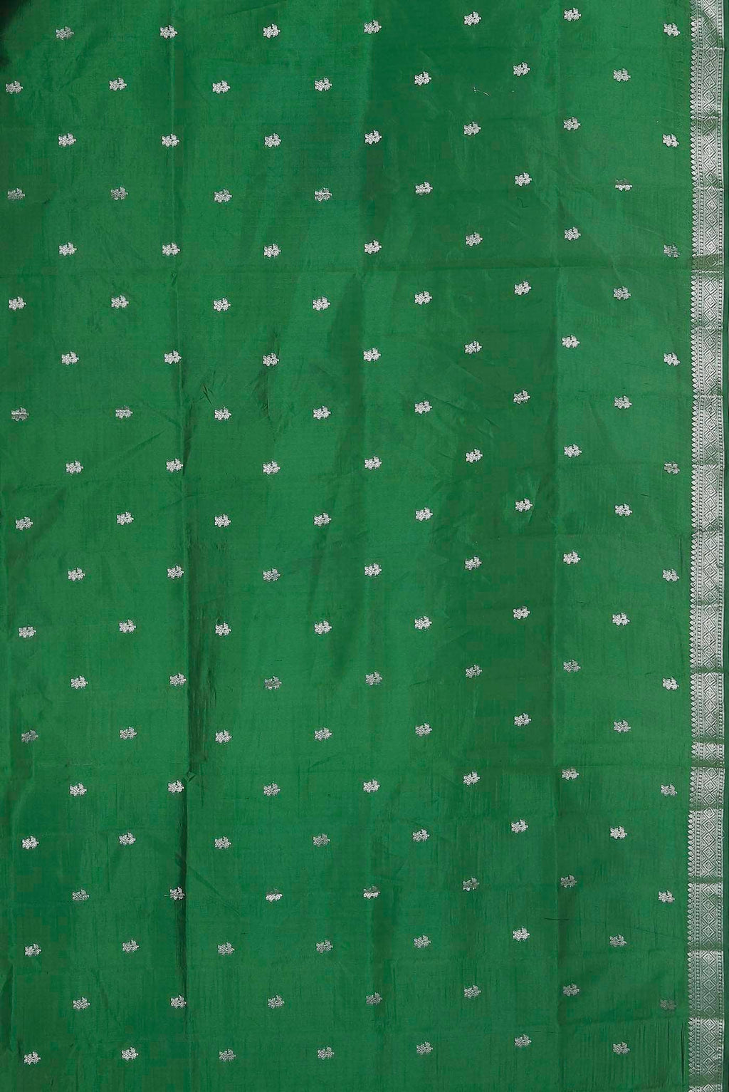 Green Banarasi Raw Silk Saree
