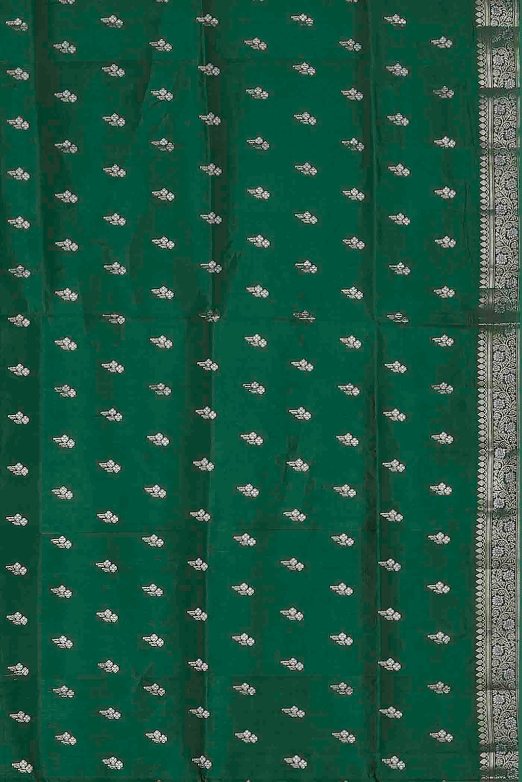 Green Banarasi Raw Silk Saree