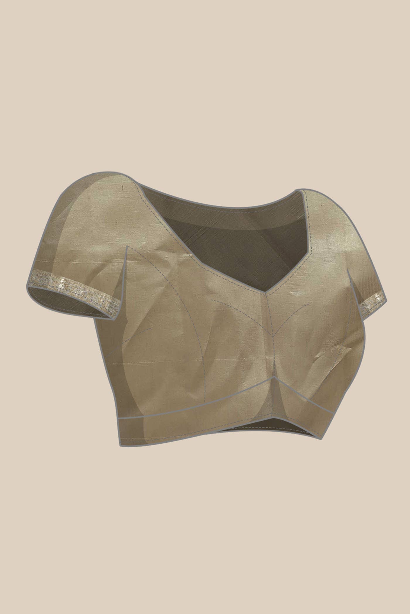 Beige Banarasi Raw Silk Saree