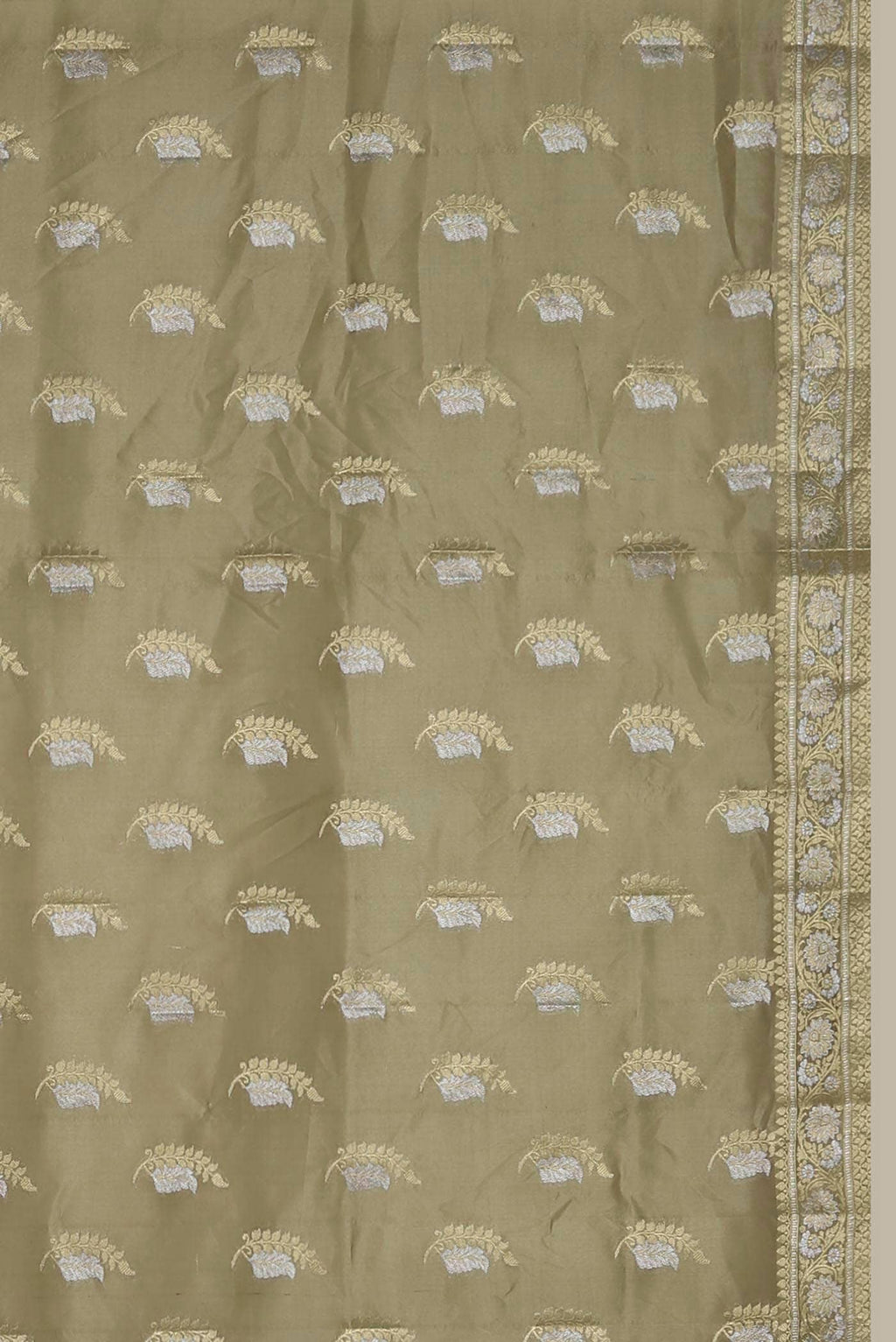 Beige Banarasi Raw Silk Saree