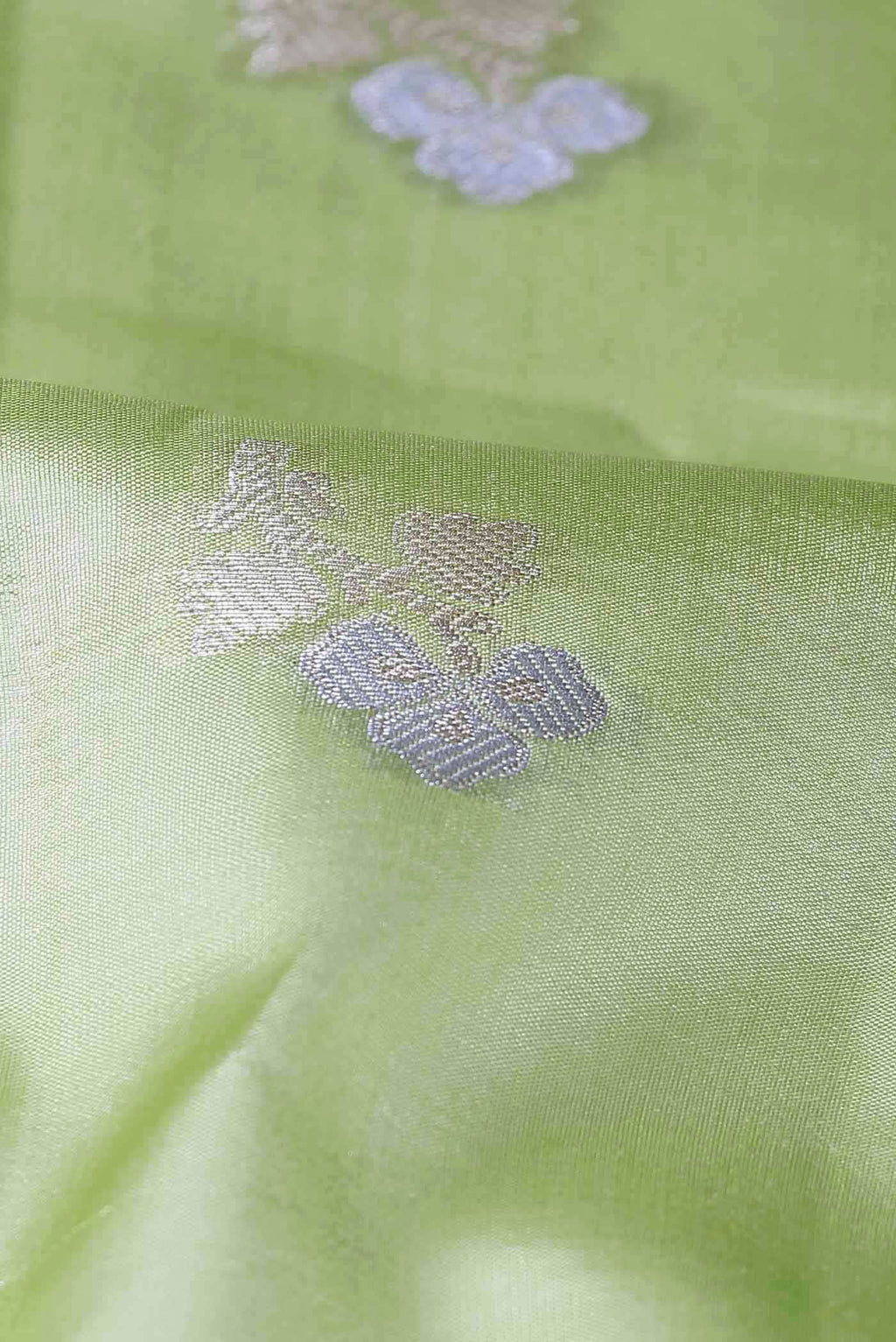 Green Banarasi Raw Silk Saree