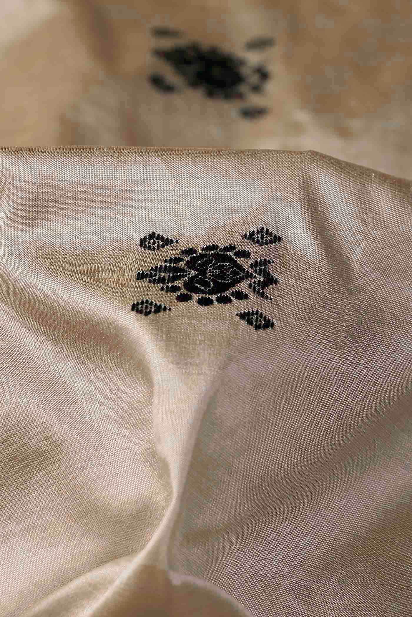 Beige Assam Silk Saree