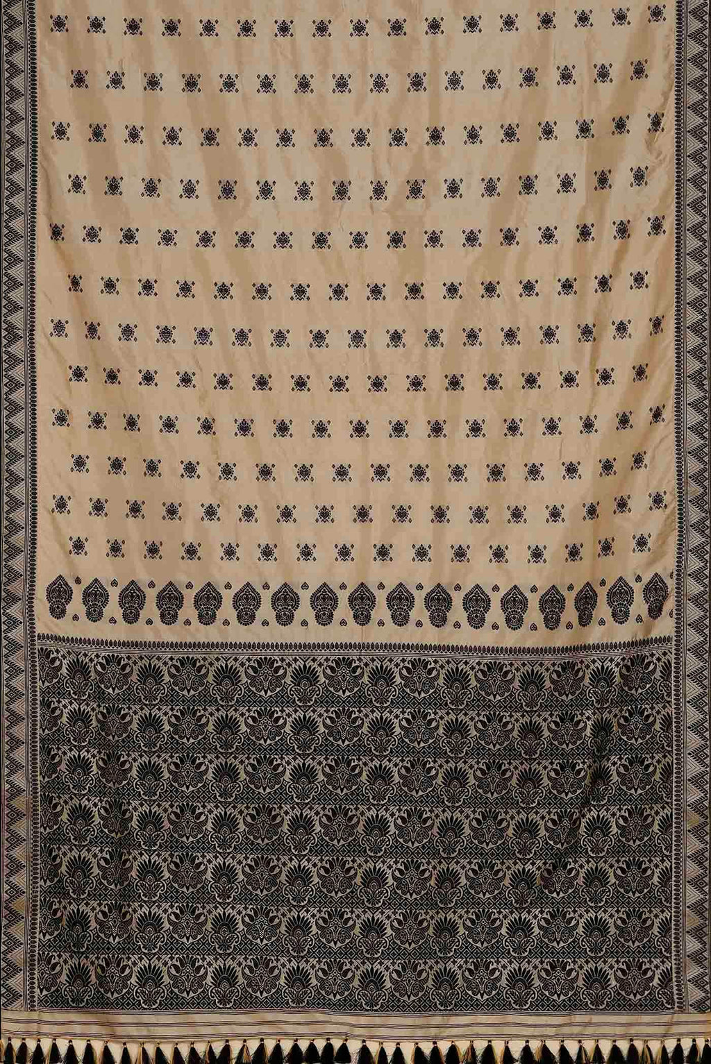 Beige Assam Silk Saree