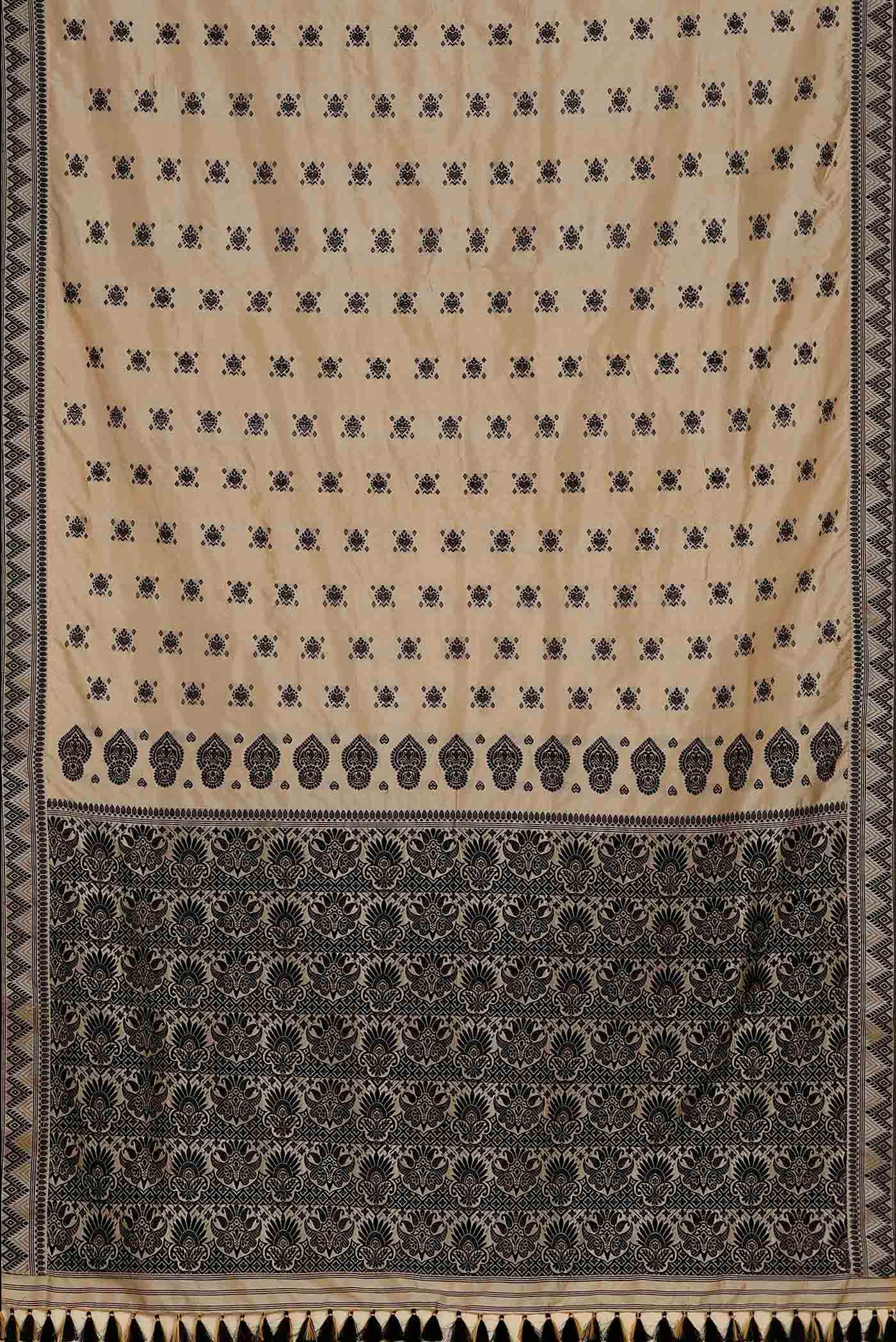Beige Assam Silk Saree