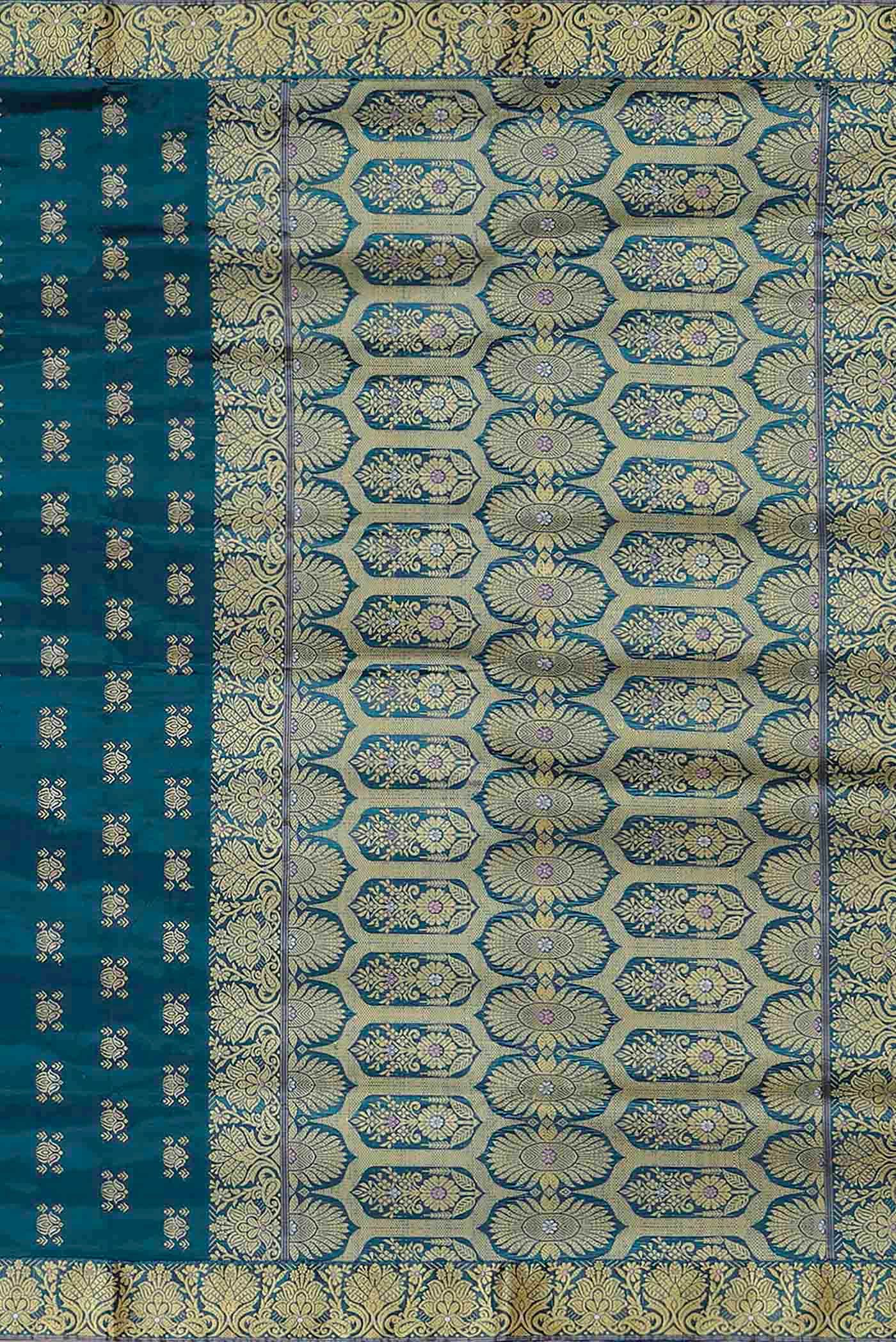 Blue Assam Silk Saree