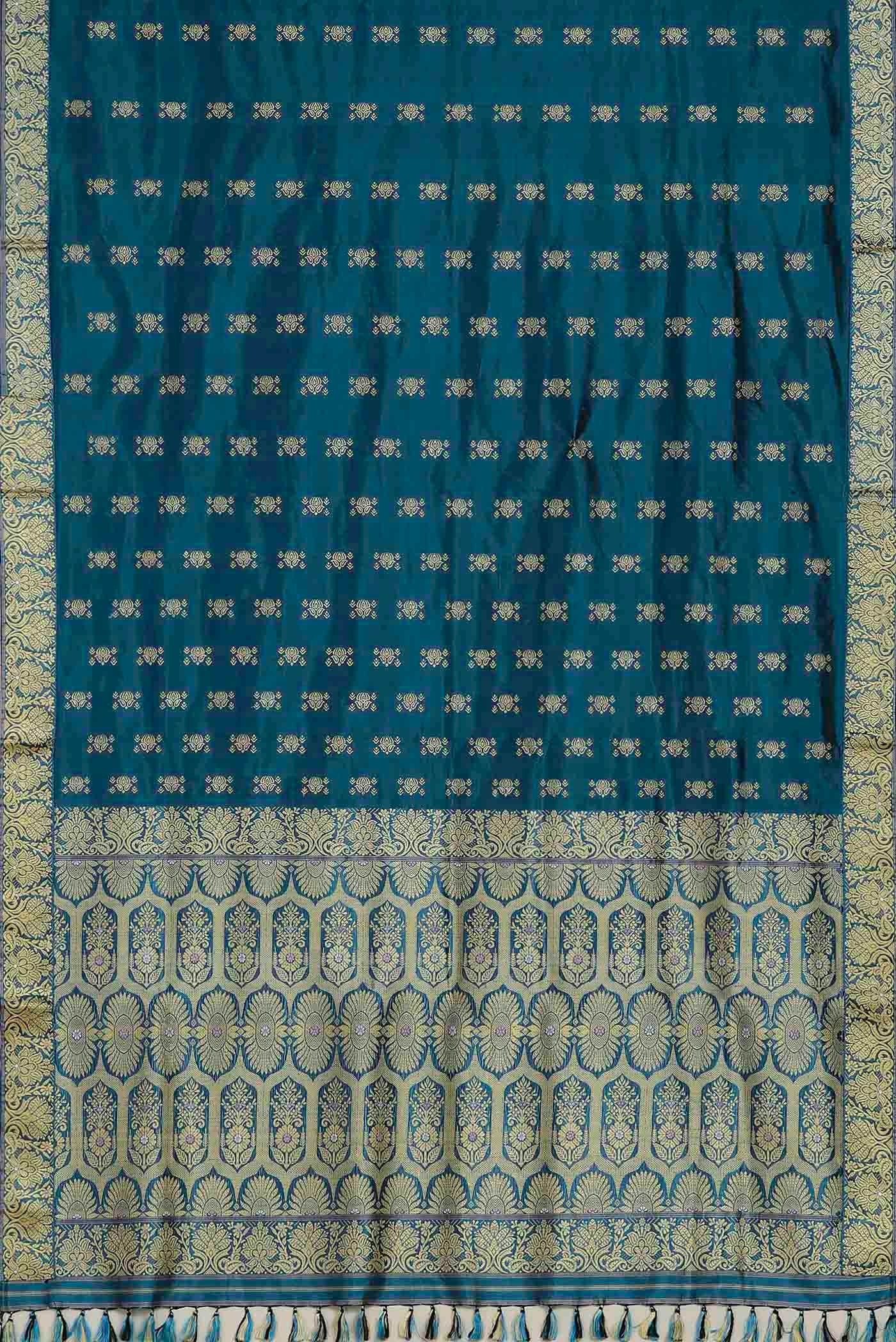 Blue Assam Silk Saree