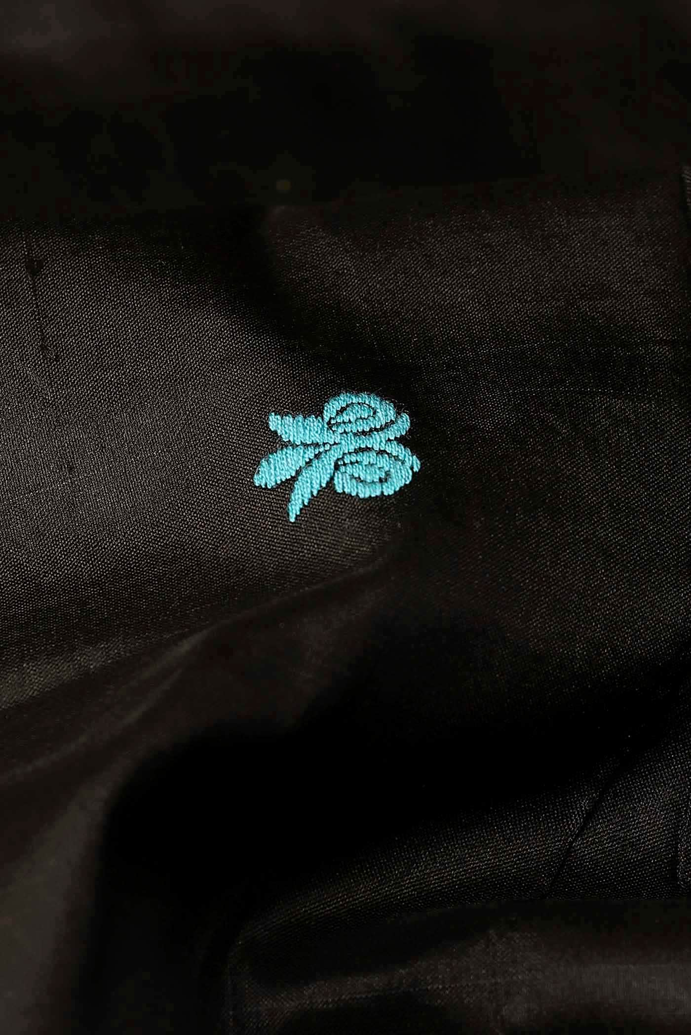 Black Assam Silk Saree