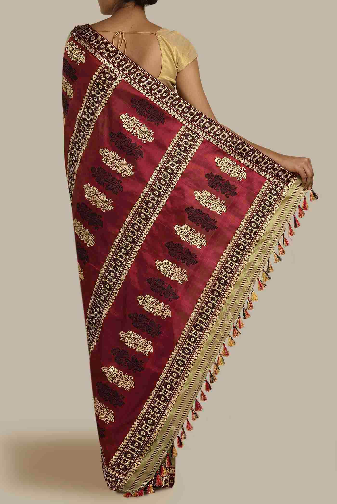 Green Assam Silk Saree