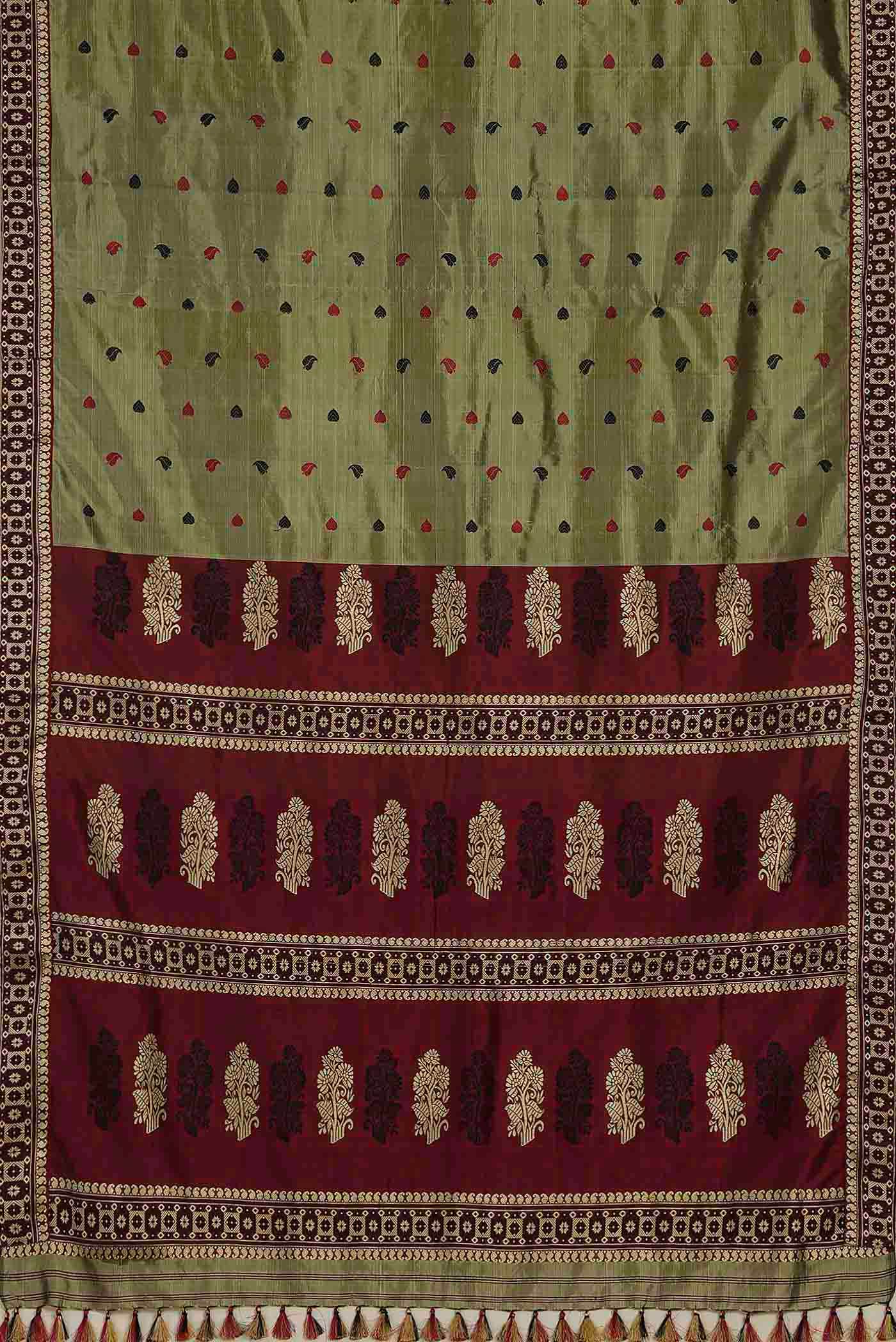 Green Assam Silk Saree