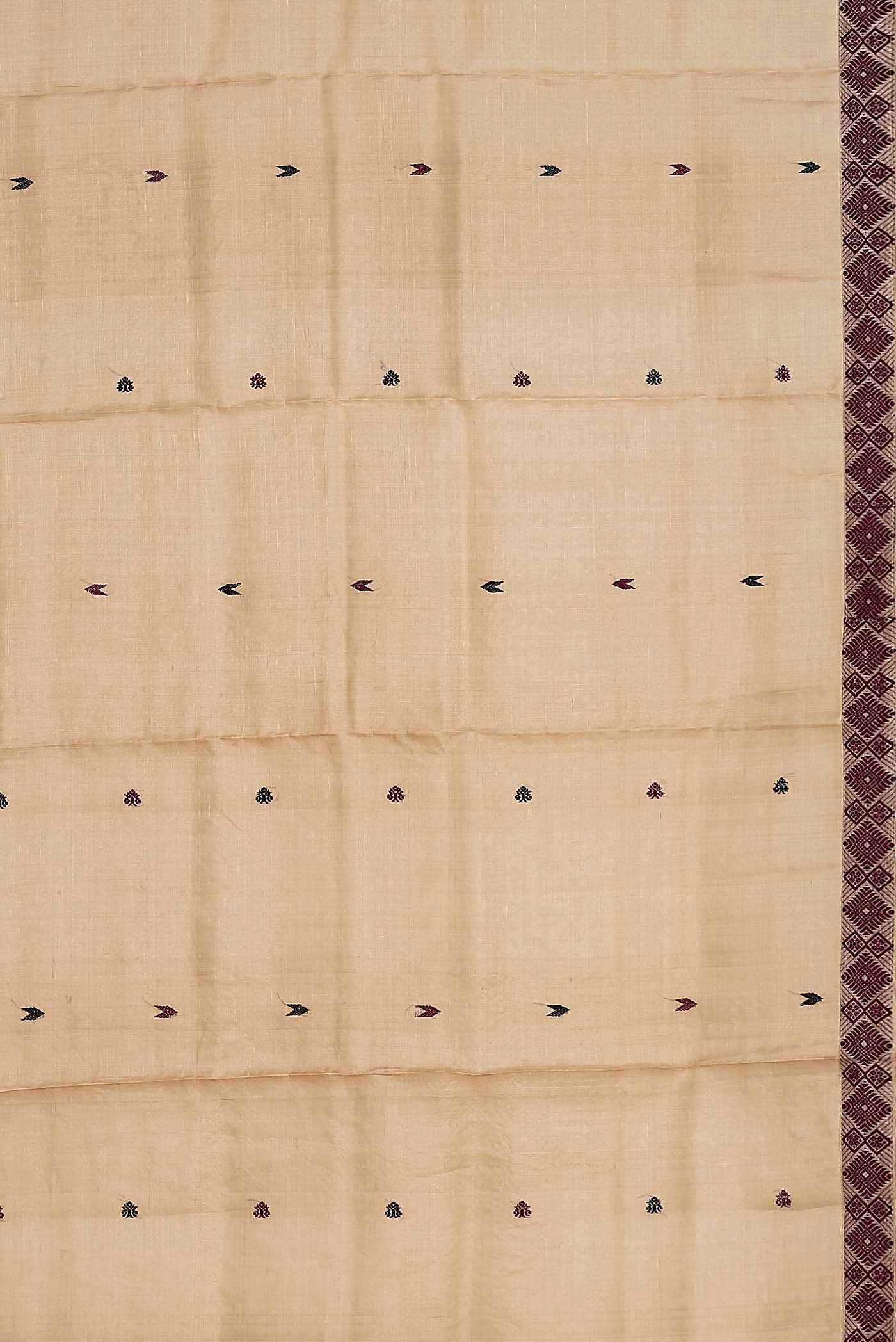 Beige Assam Silk Saree