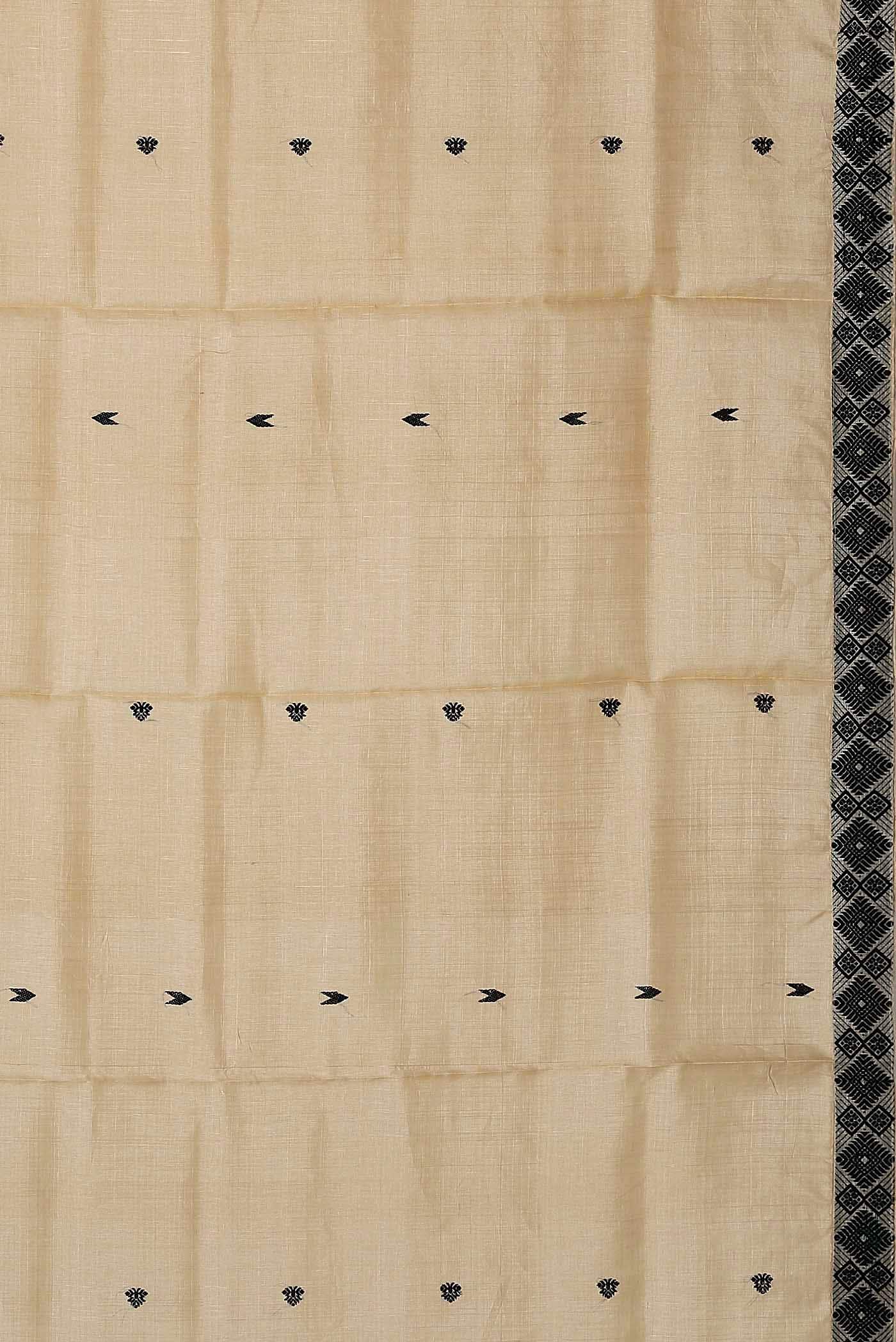 Beige Assam Silk Saree