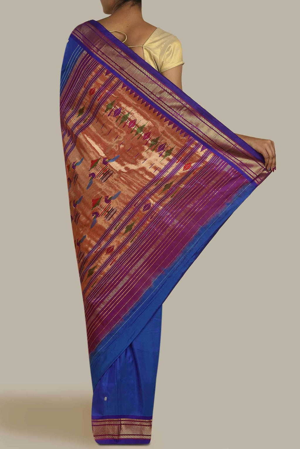 Royal Blue Paithani Silk Saree