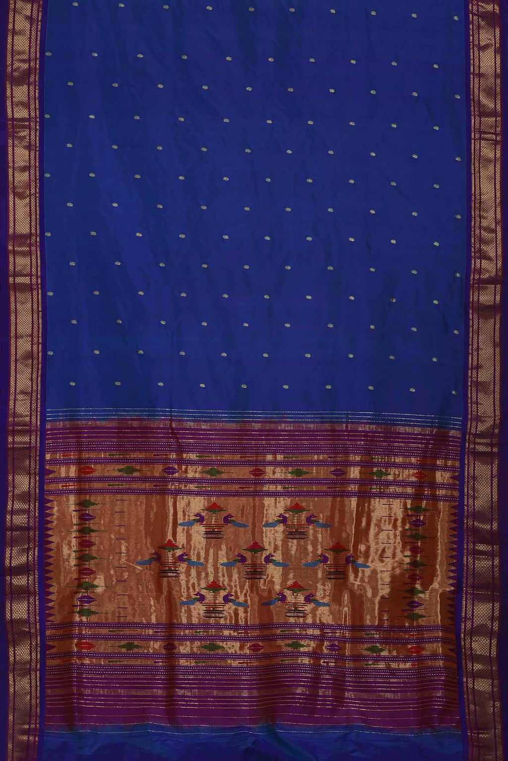 Royal Blue Paithani Silk Saree