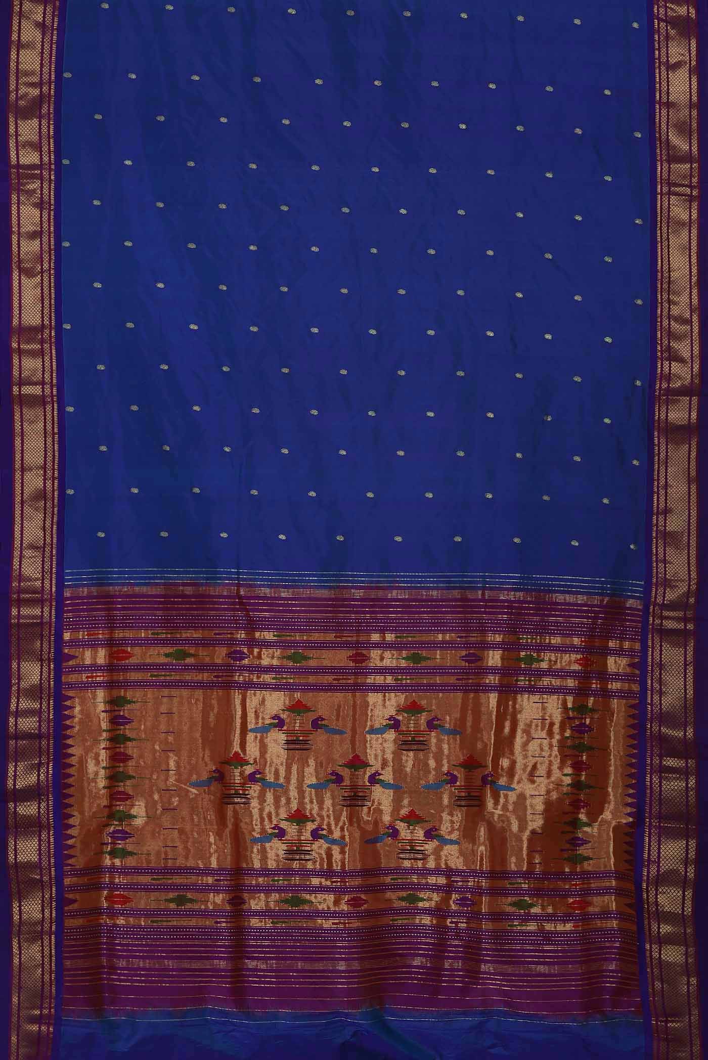 Royal Blue Paithani Silk Saree