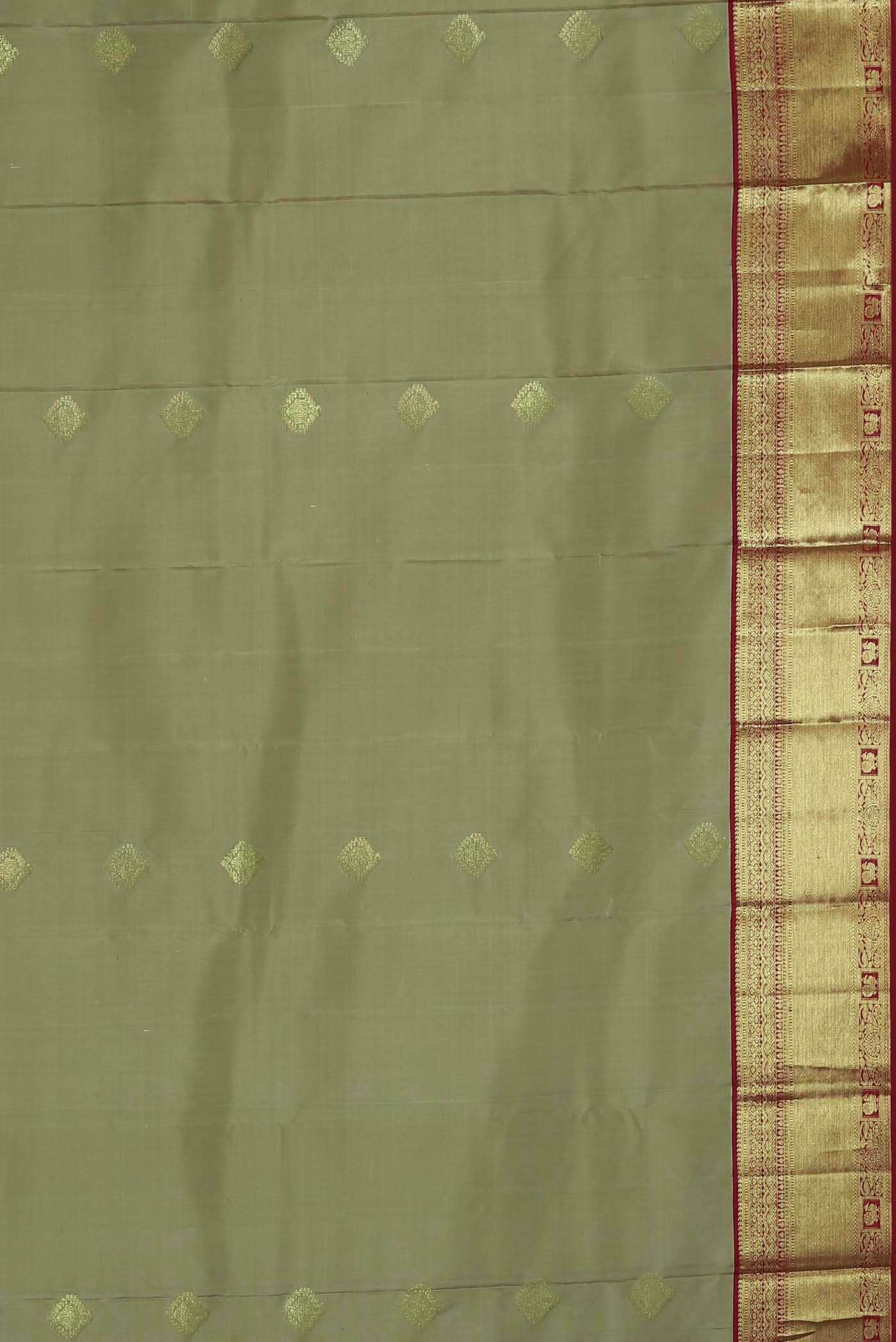 Beige Kanchipuram Silk Saree