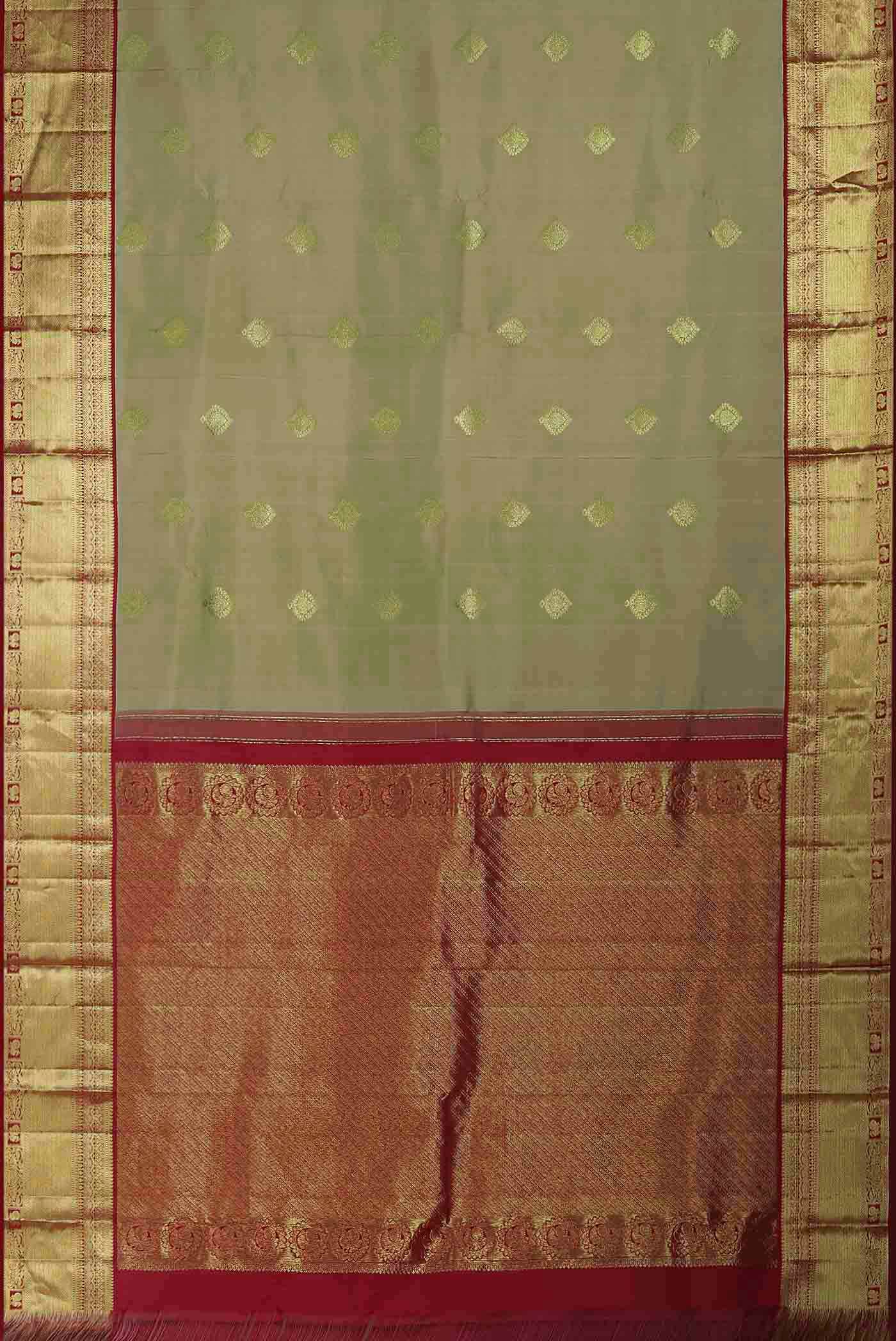 Beige Kanchipuram Silk Saree